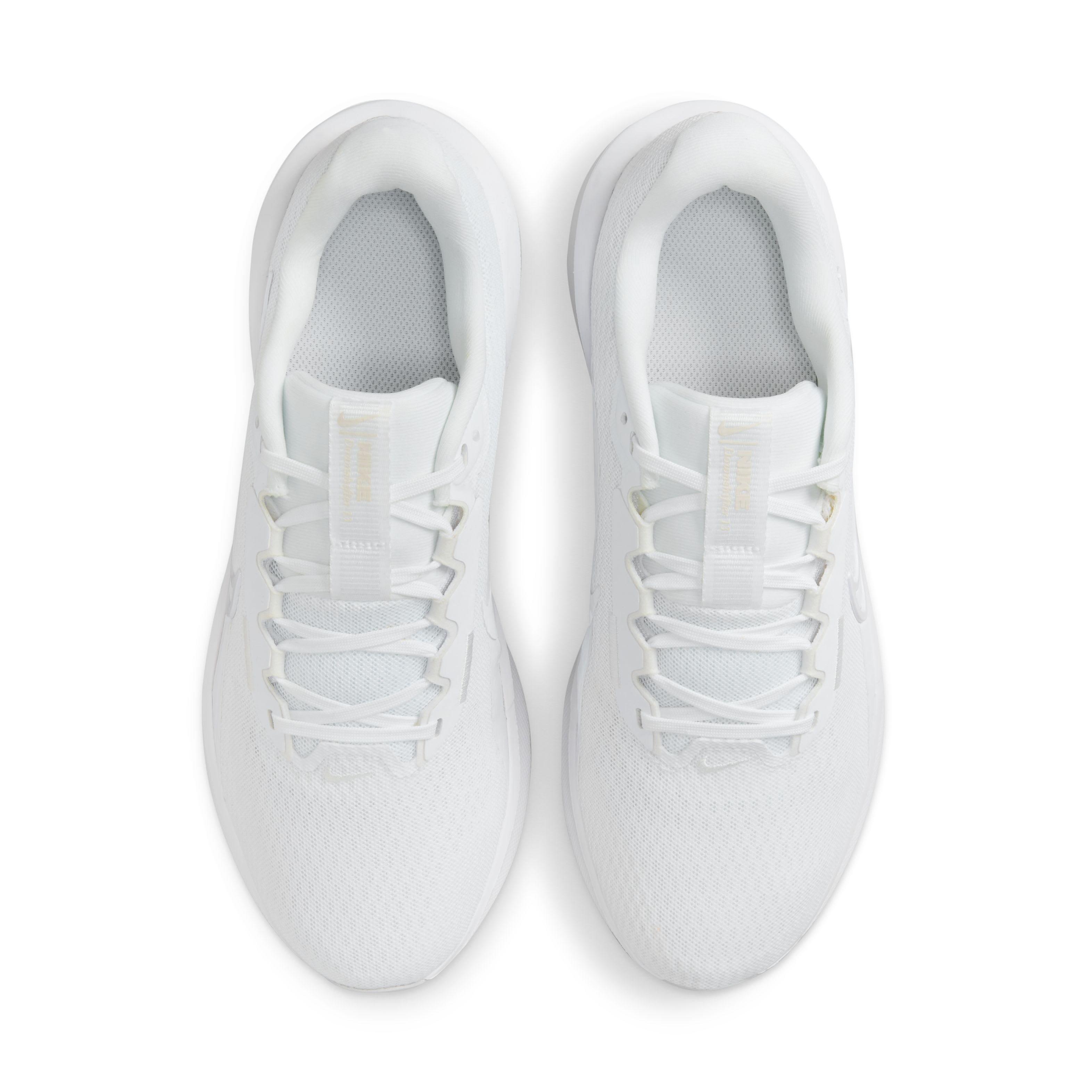 Nike Downshifter 13 "White/Platinum Tint/White" Women's Running Shoe - WHITE/PLATINUM/WHITE Thumbnail View 4