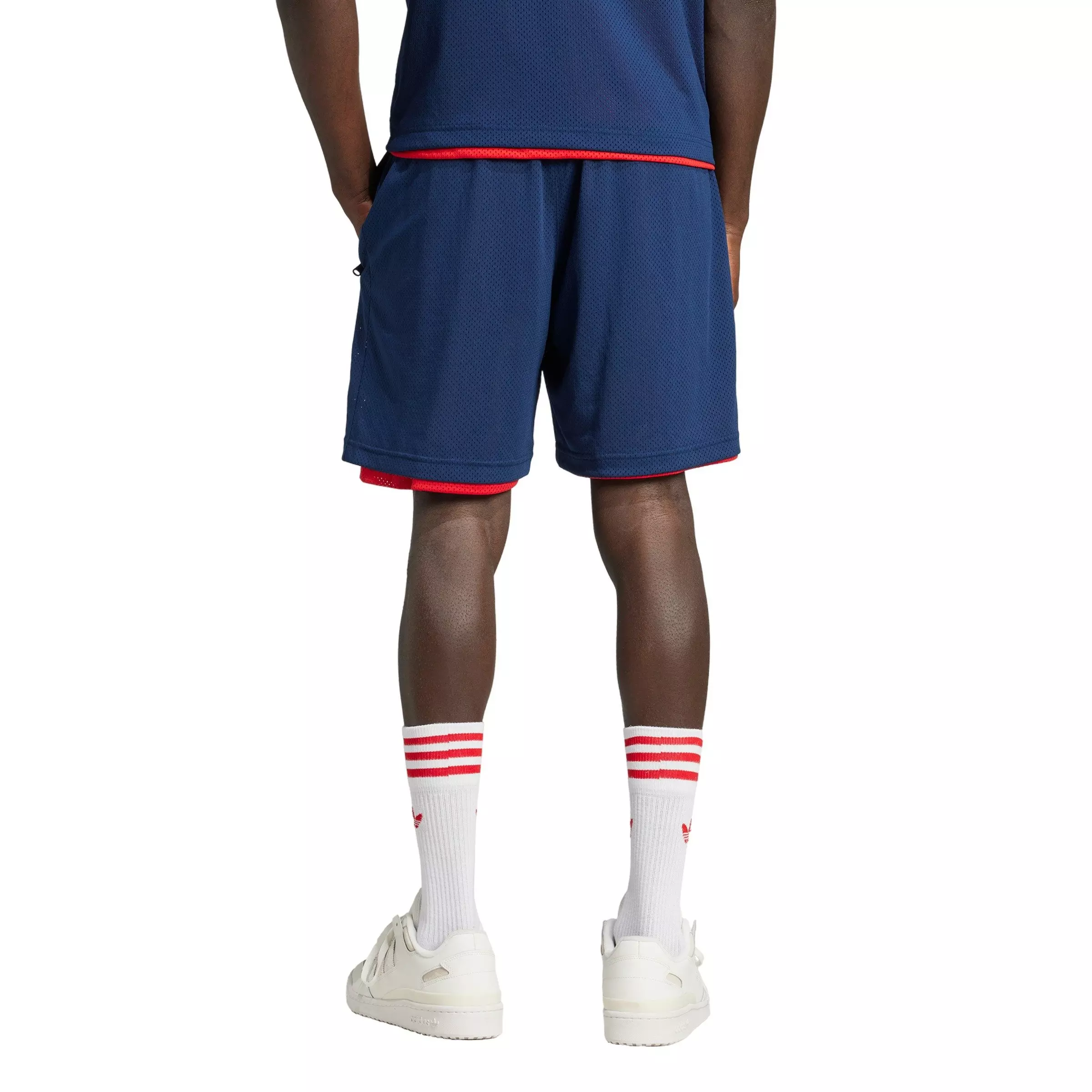 adidas Originals Men's Q12 Collegiate Mesh Shorts -Indigo - INDIGO