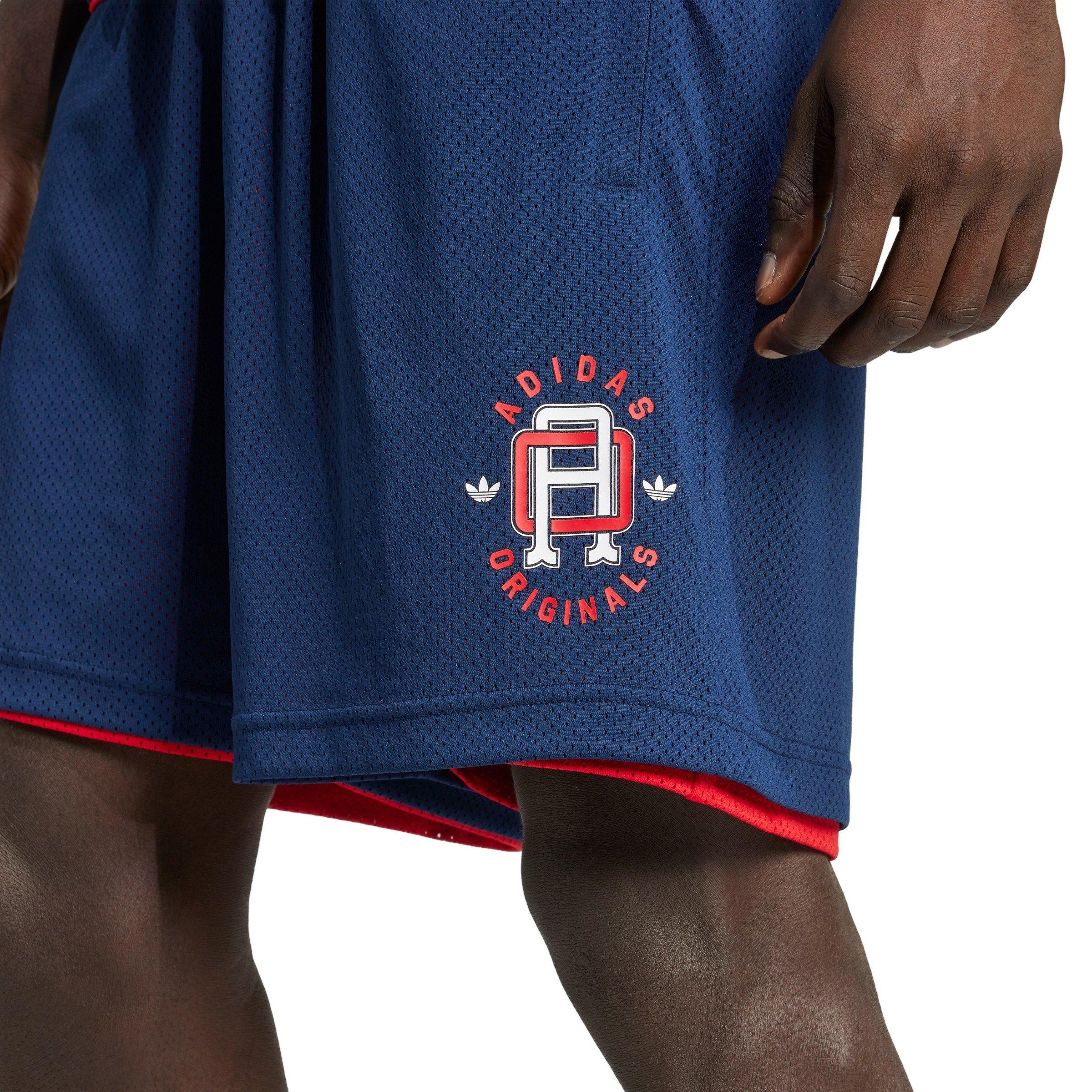 adidas Originals Men's Q12 Collegiate Mesh Shorts -Indigo - INDIGO Thumbnail View 4