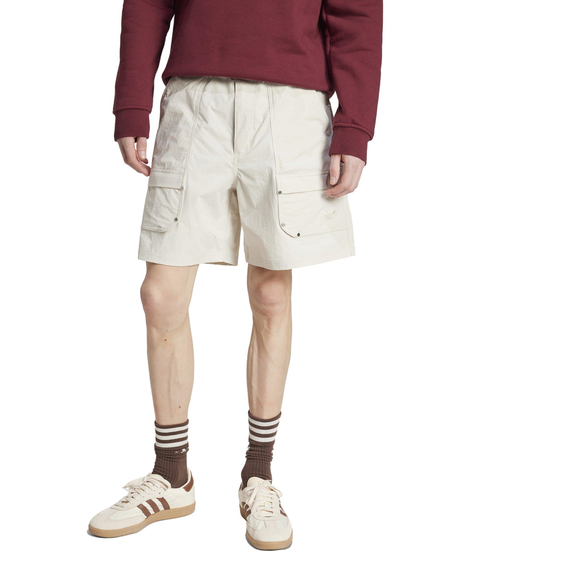 adidas Originals Men's Premium Essentials Utility Cargo Shorts -Beige - BEIGE Thumbnail View 1