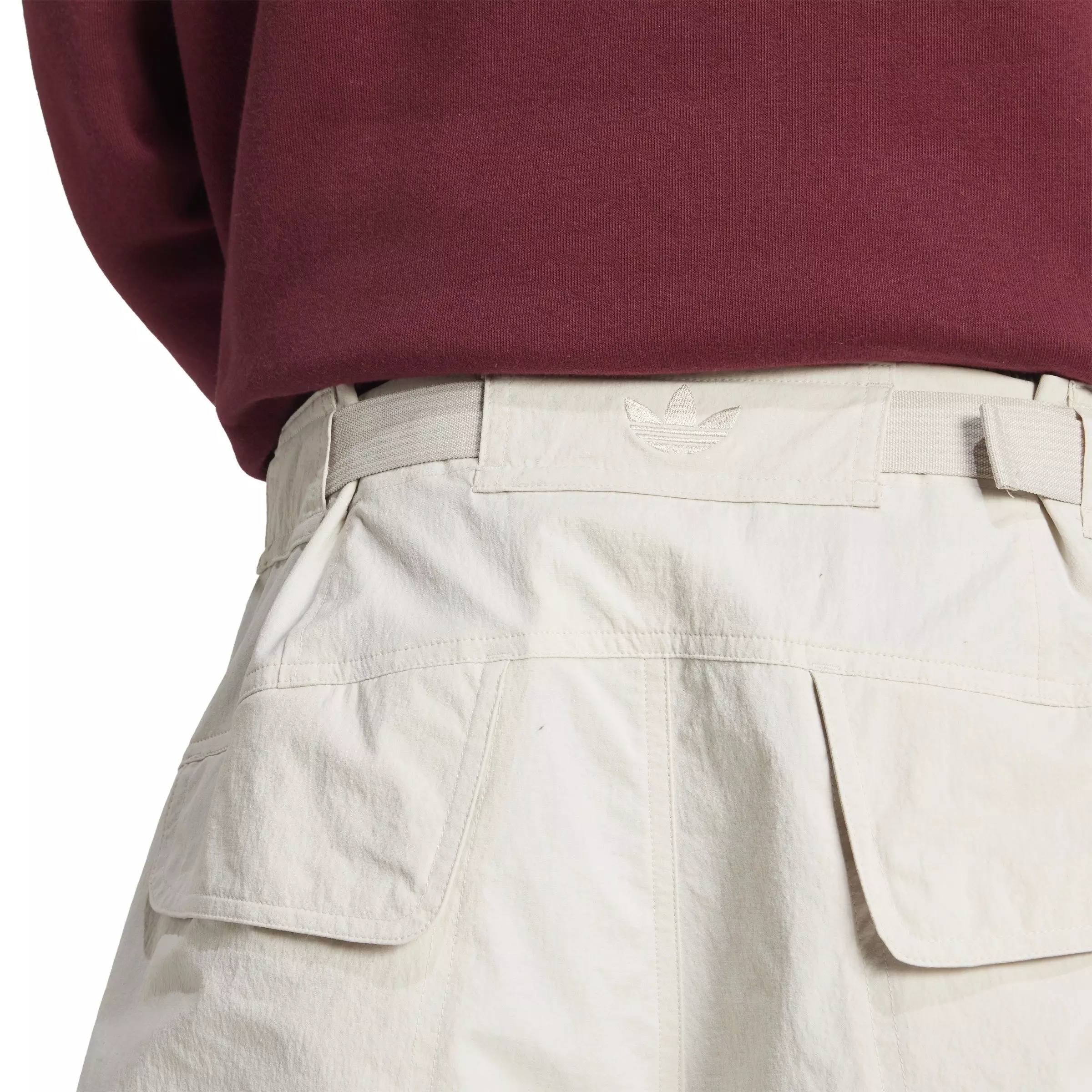 adidas Originals Men's Premium Essentials Utility Cargo Shorts -Beige - BEIGE