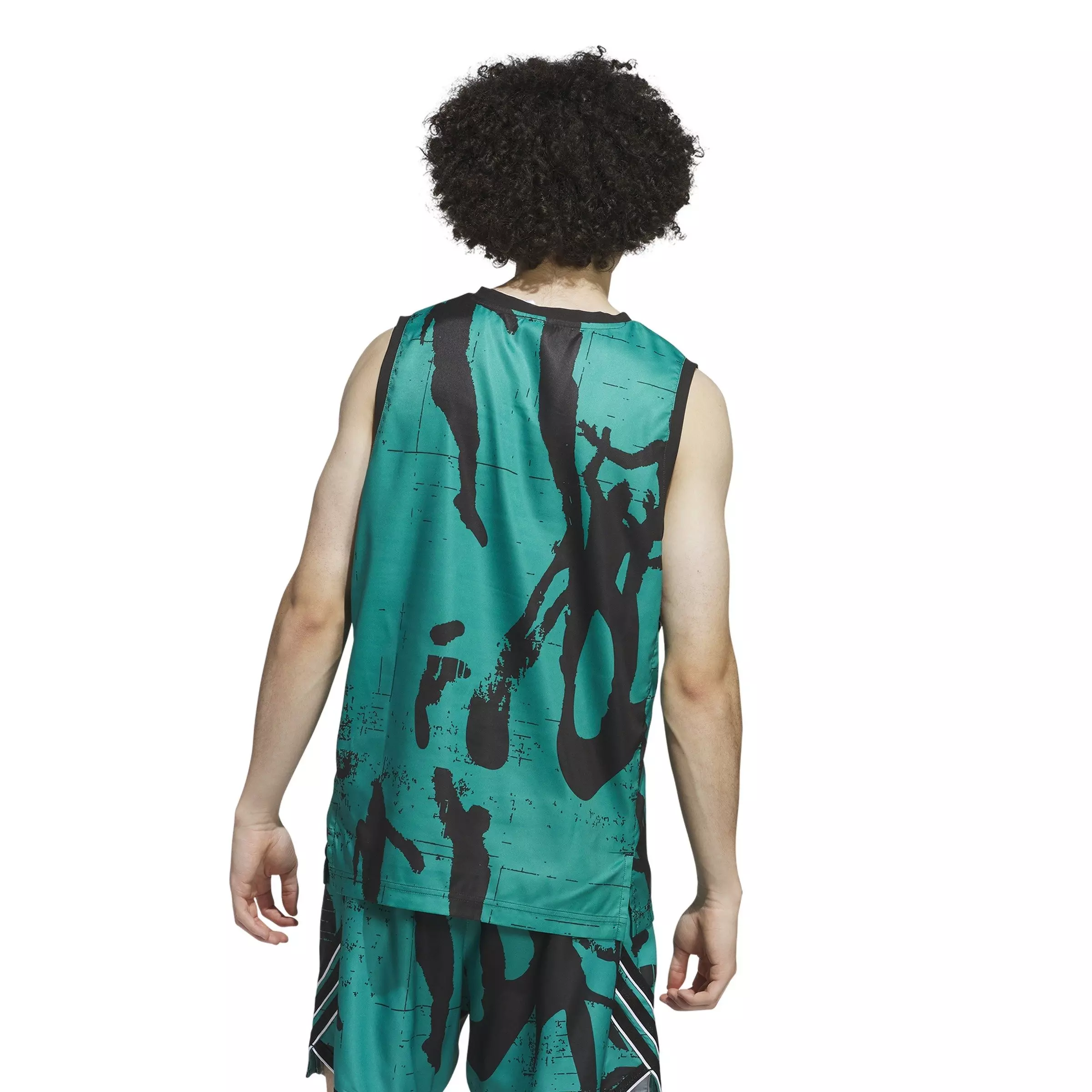 adidas Men's Select Warm-Up Basketball Jersey -Green/Black - GREEN/BLACK