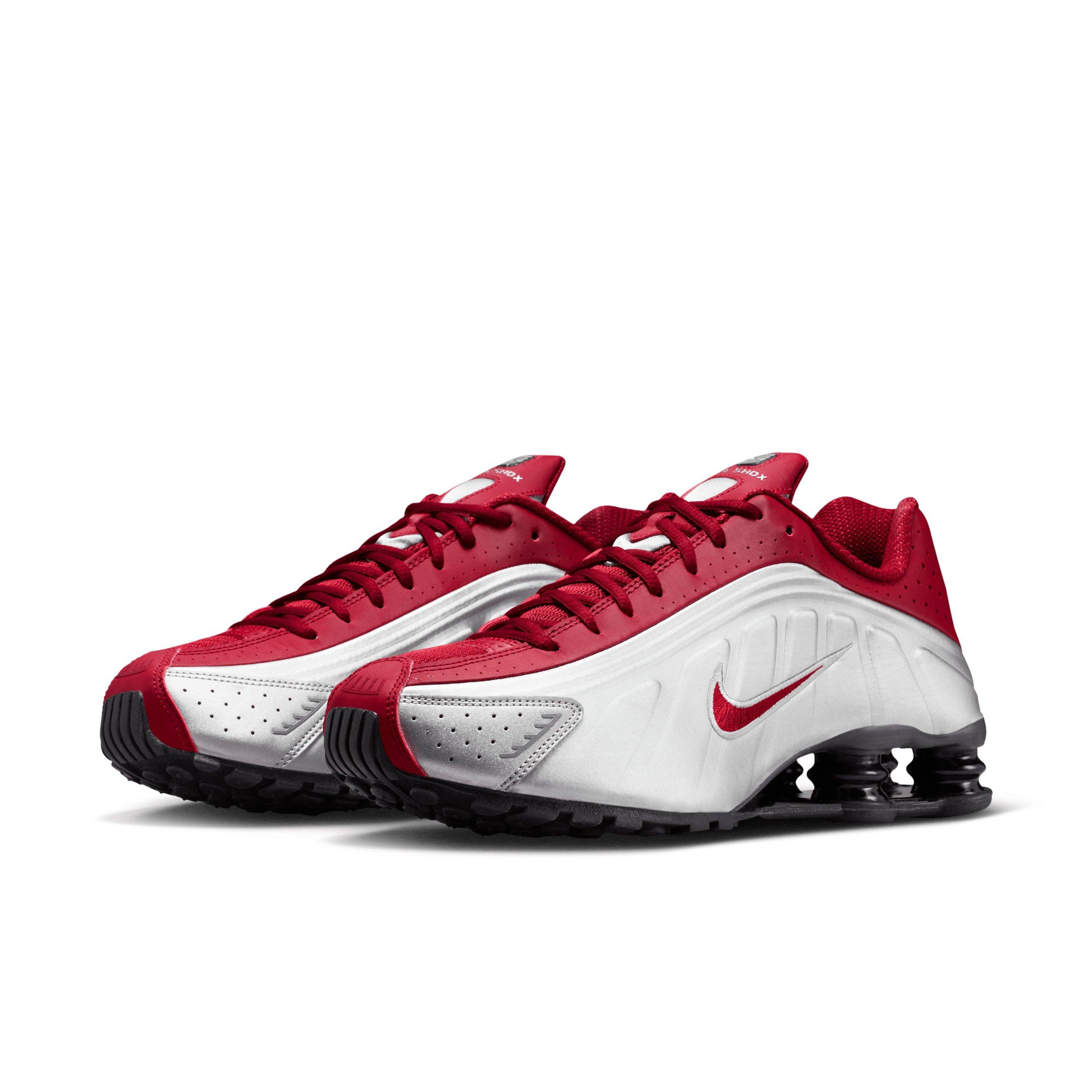Nike Shox R4 "Metallic Silver/Black/Team Crimson" Men's Shoe - SILVER/BLACK/CRIMSON Thumbnail View 3