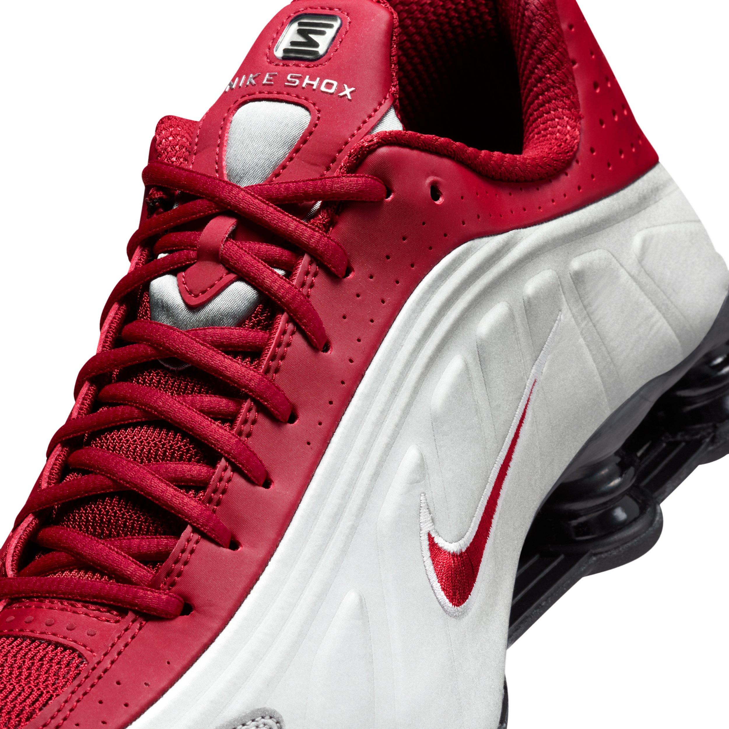 Nike Shox R4 "Metallic Silver/Black/Team Crimson" Men's Shoe - SILVER/BLACK/CRIMSON Thumbnail View 7
