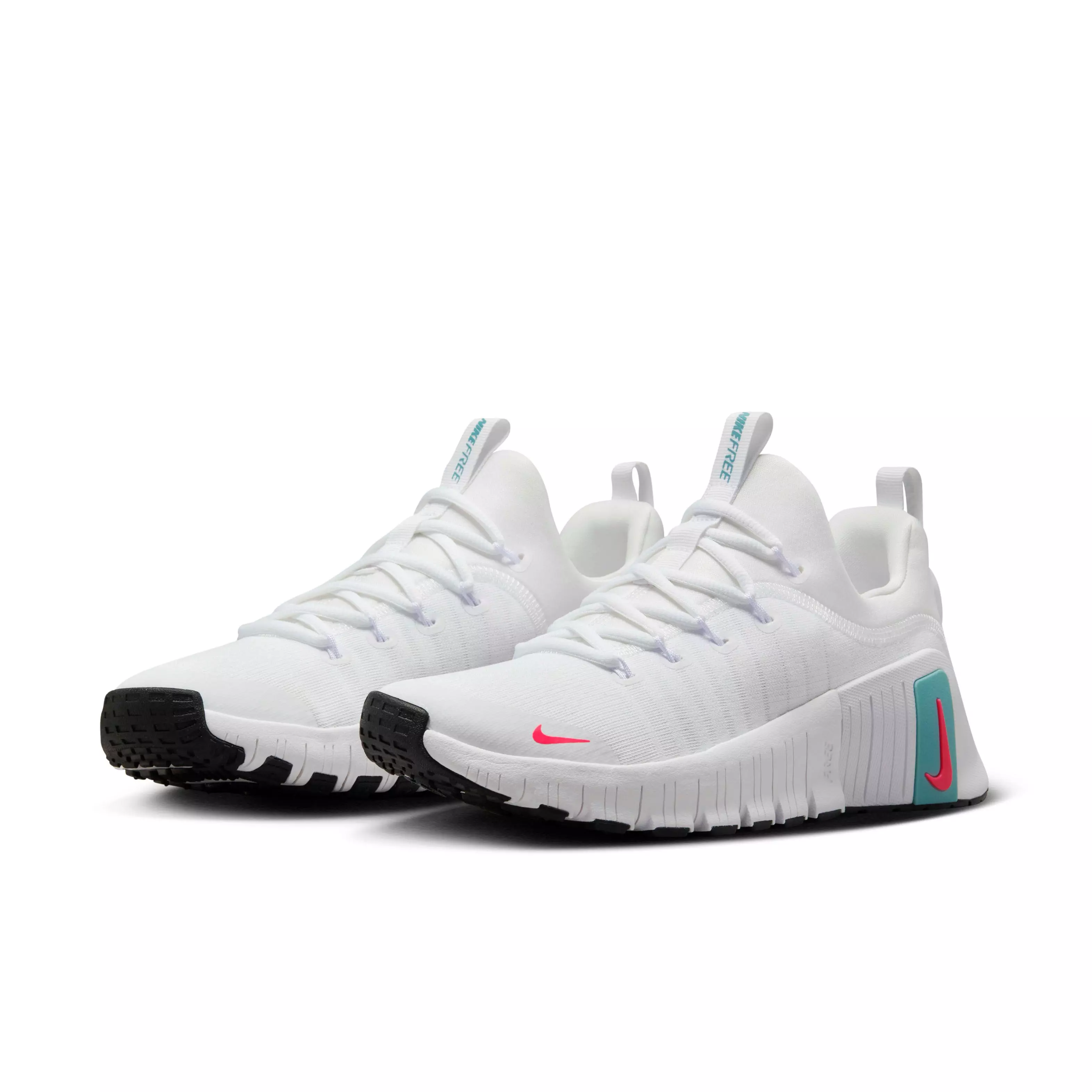 Nike Free Metcon 6 "White/Denim Turquoise/Black/Hot Punch" Women's Training Shoe - WHITE/TURQUOISE/BLACK/PUNCH