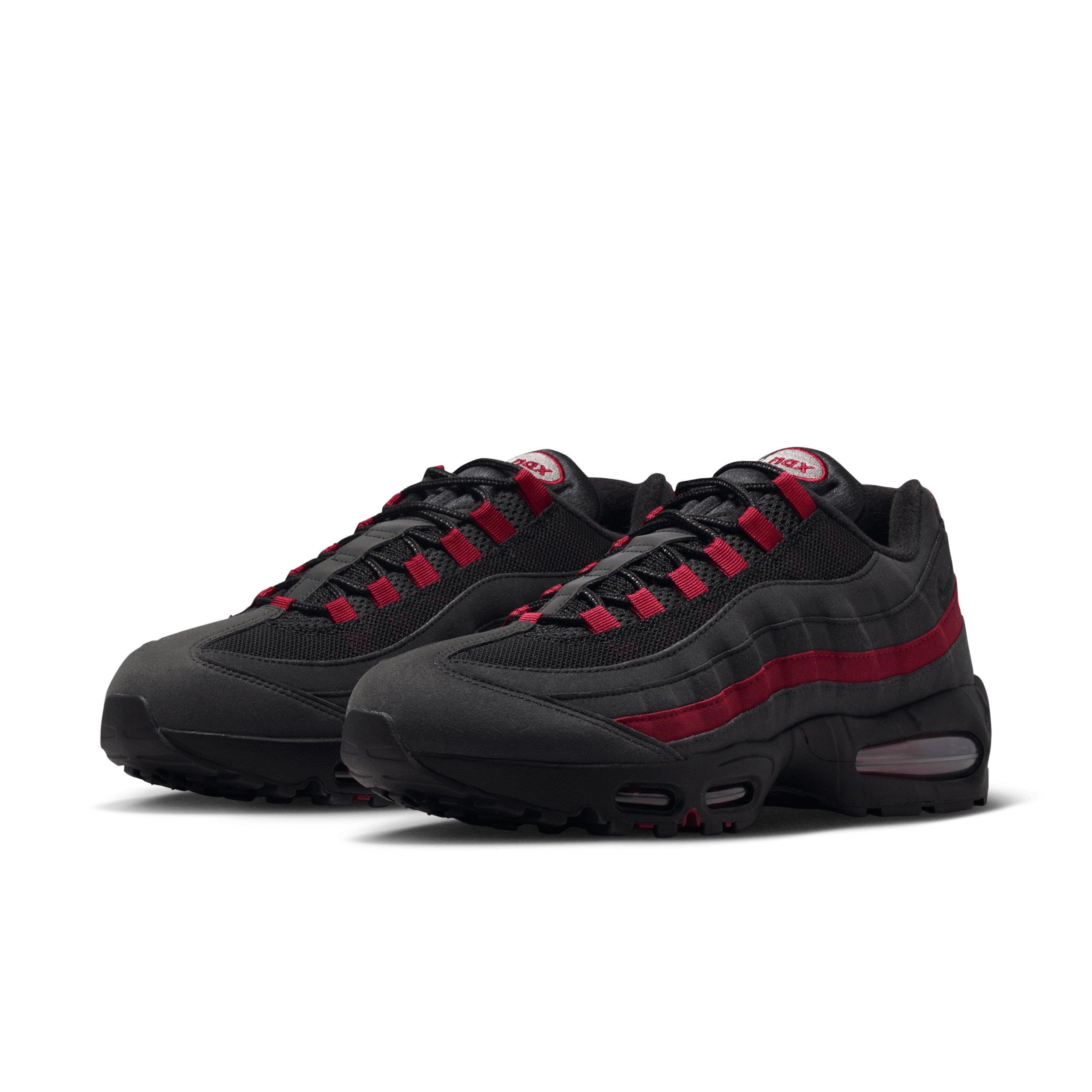 Nike Air Max 95 "Big Bubble" "Black/Team Crimson/Wolf Grey/Black" Men's Shoe - BLACK/CRIMSON/GREY/BLACK Thumbnail View 3