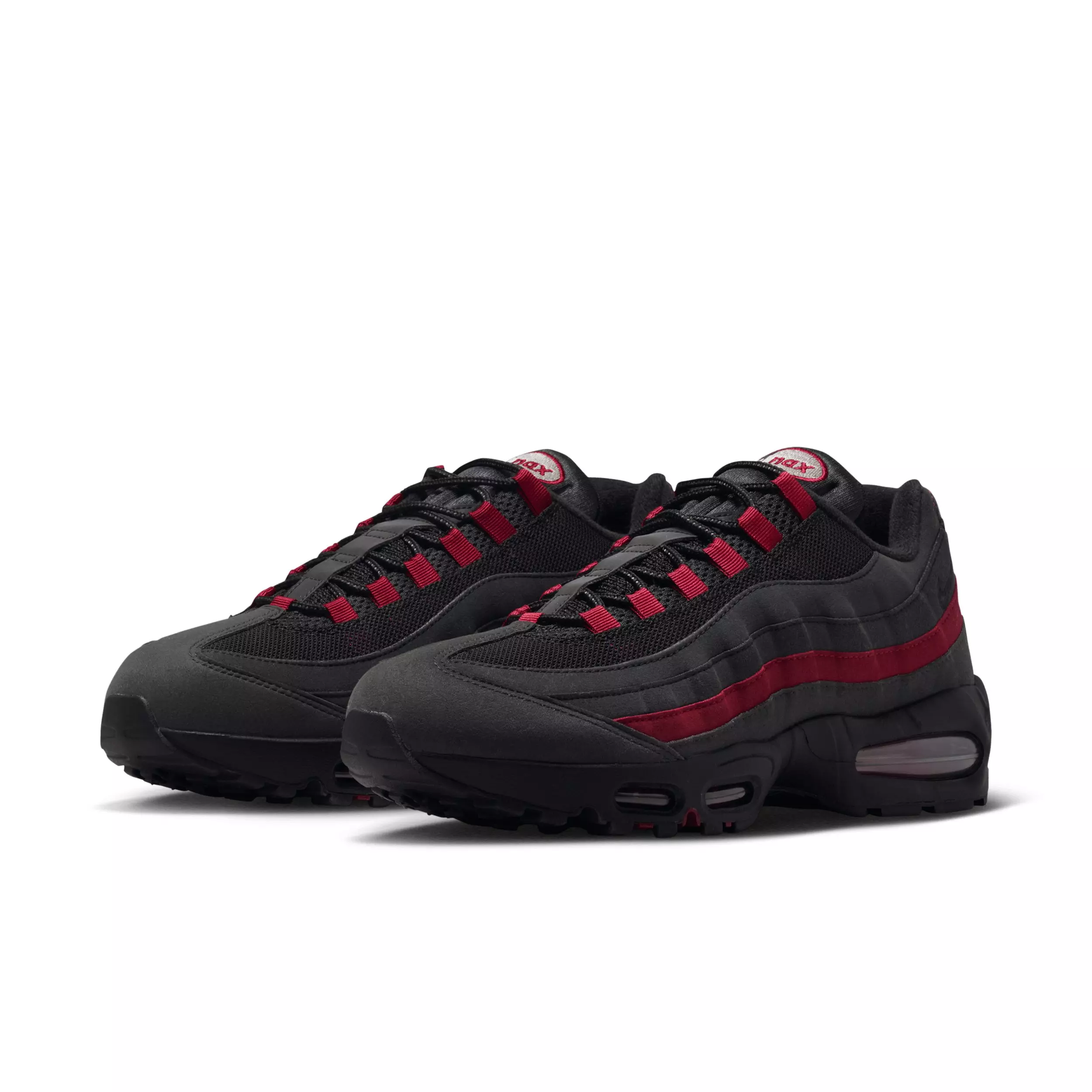 Nike Air Max 95 "Big Bubble" "Black/Team Crimson/Wolf Grey/Black" Men's Shoe - BLACK/CRIMSON/GREY/BLACK