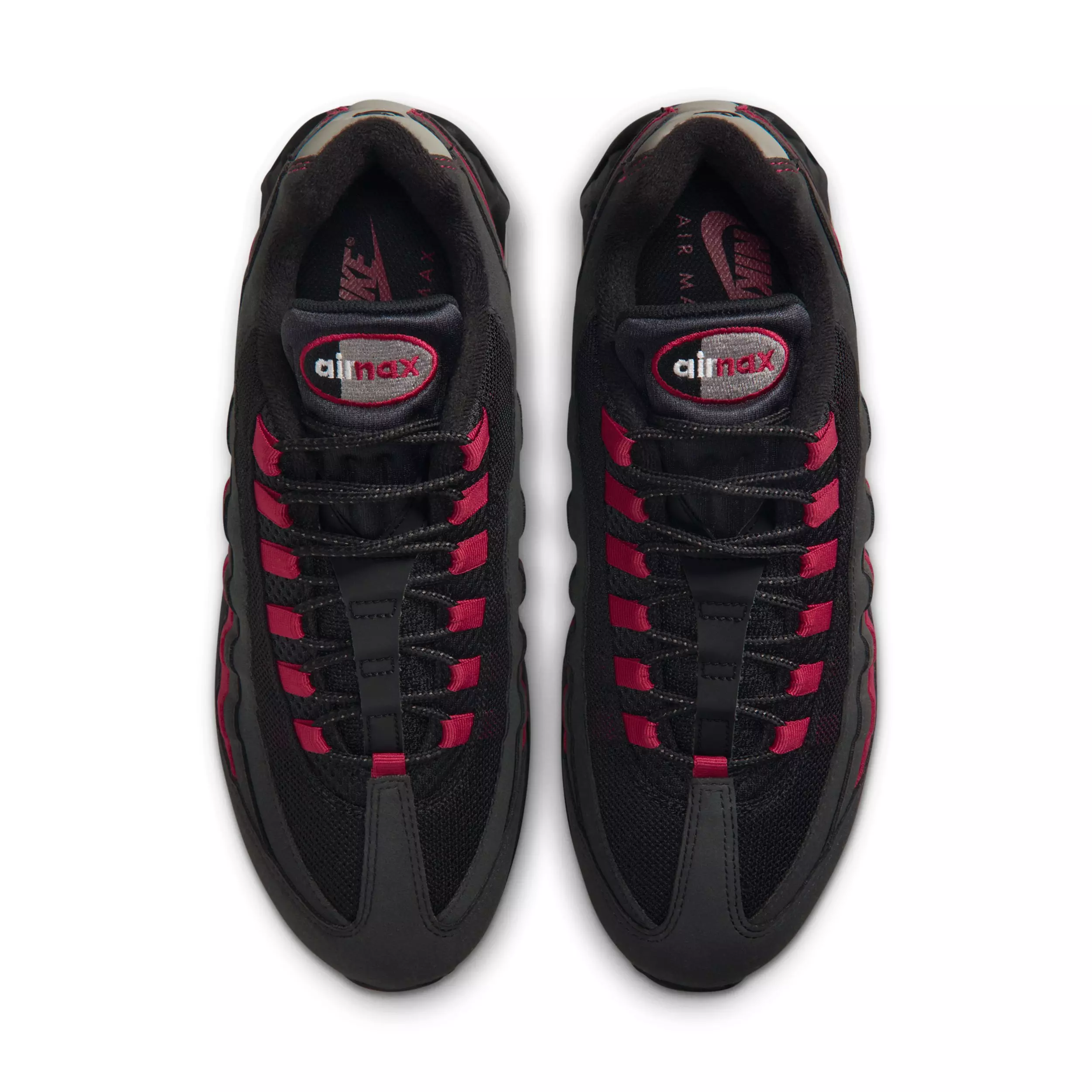 Nike Air Max 95 "Big Bubble" "Black/Team Crimson/Wolf Grey/Black" Men's Shoe - BLACK/CRIMSON/GREY/BLACK