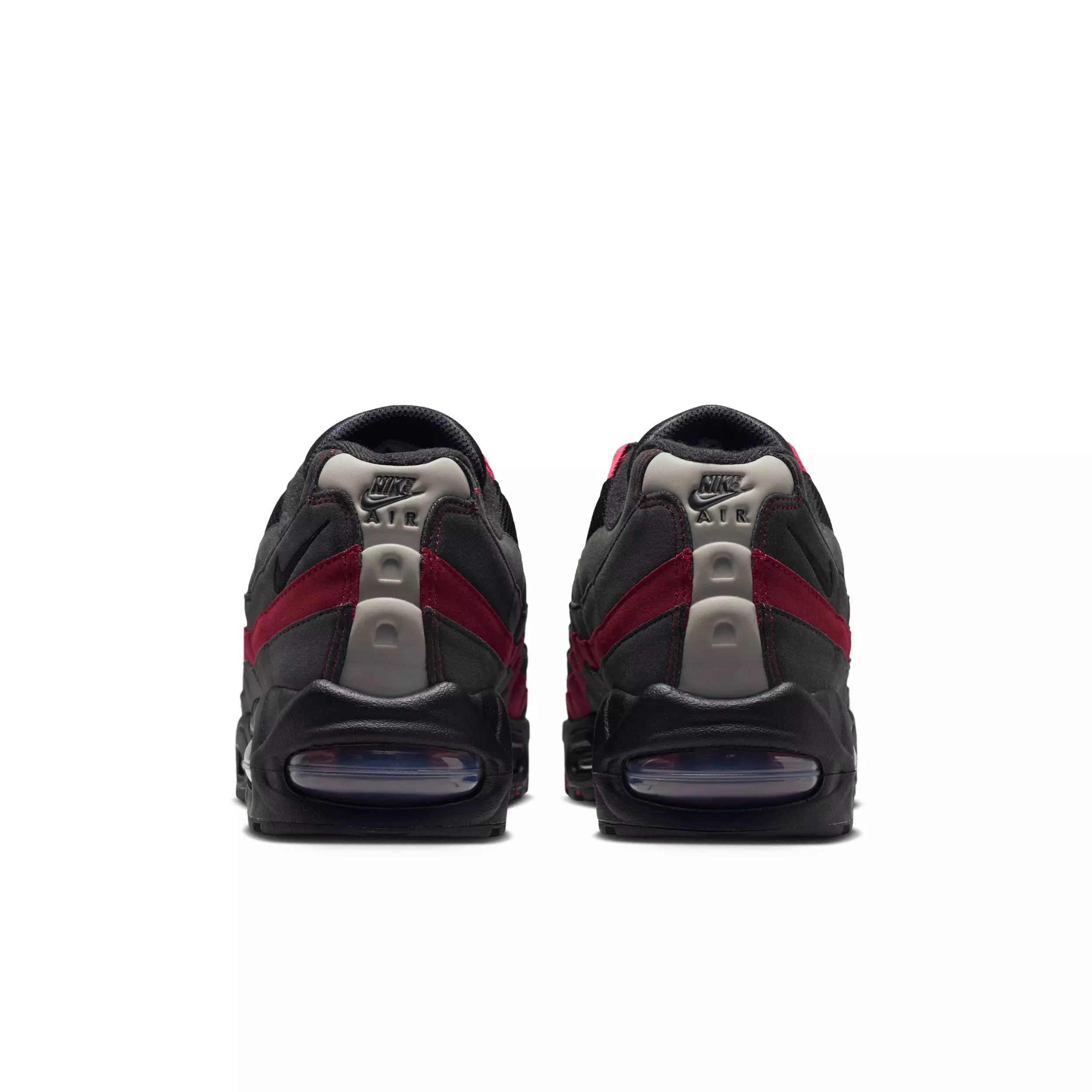 Nike Air Max 95 "Big Bubble" "Black/Team Crimson/Wolf Grey/Black" Men's Shoe - BLACK/CRIMSON/GREY/BLACK