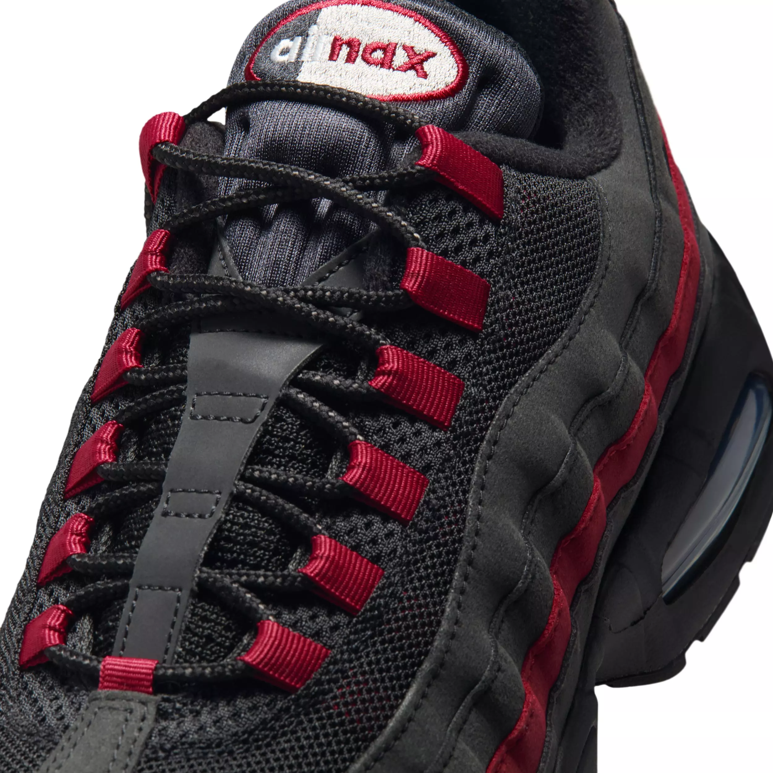 Nike Air Max 95 "Big Bubble" "Black/Team Crimson/Wolf Grey/Black" Men's Shoe - BLACK/CRIMSON/GREY/BLACK
