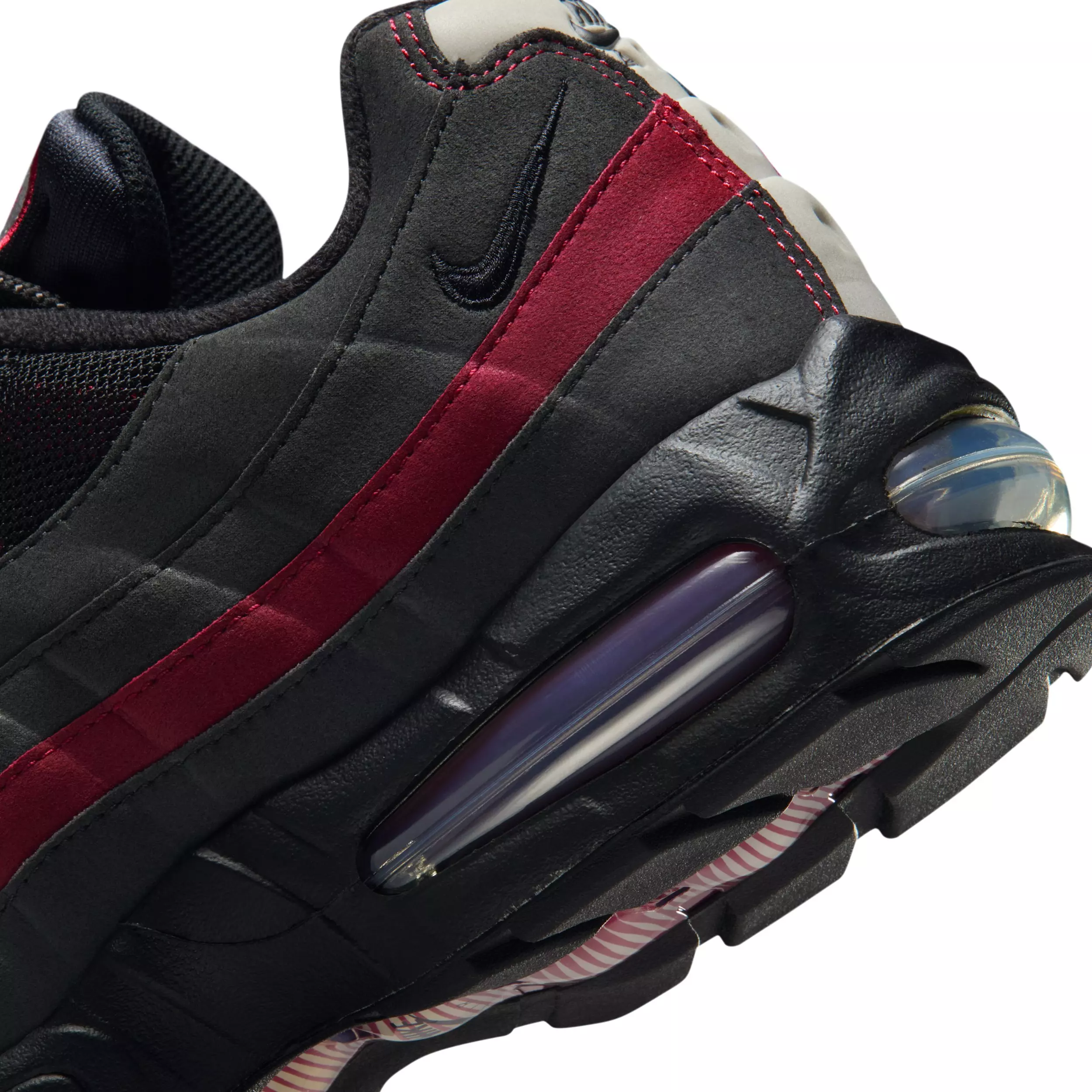 Nike Air Max 95 "Big Bubble" "Black/Team Crimson/Wolf Grey/Black" Men's Shoe - BLACK/CRIMSON/GREY/BLACK