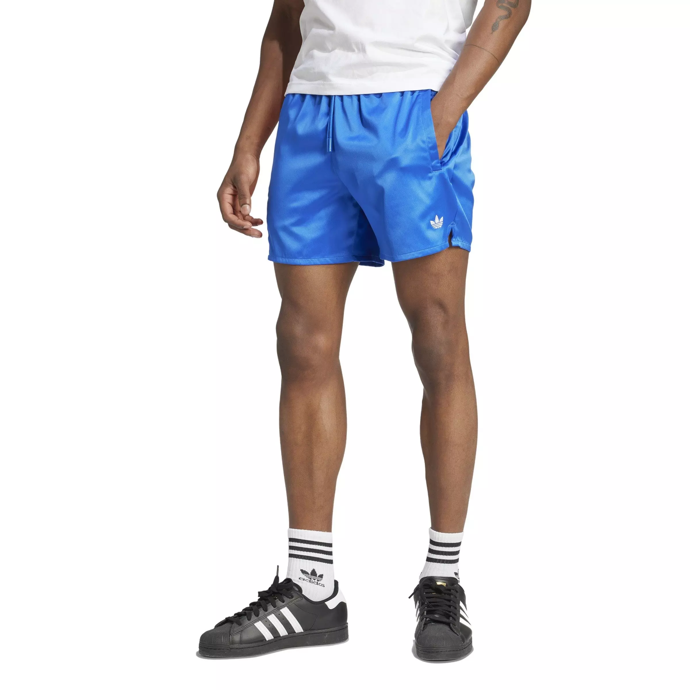 adidas Originals Men's Q2 Monogram Shorts -Blue - BLUE