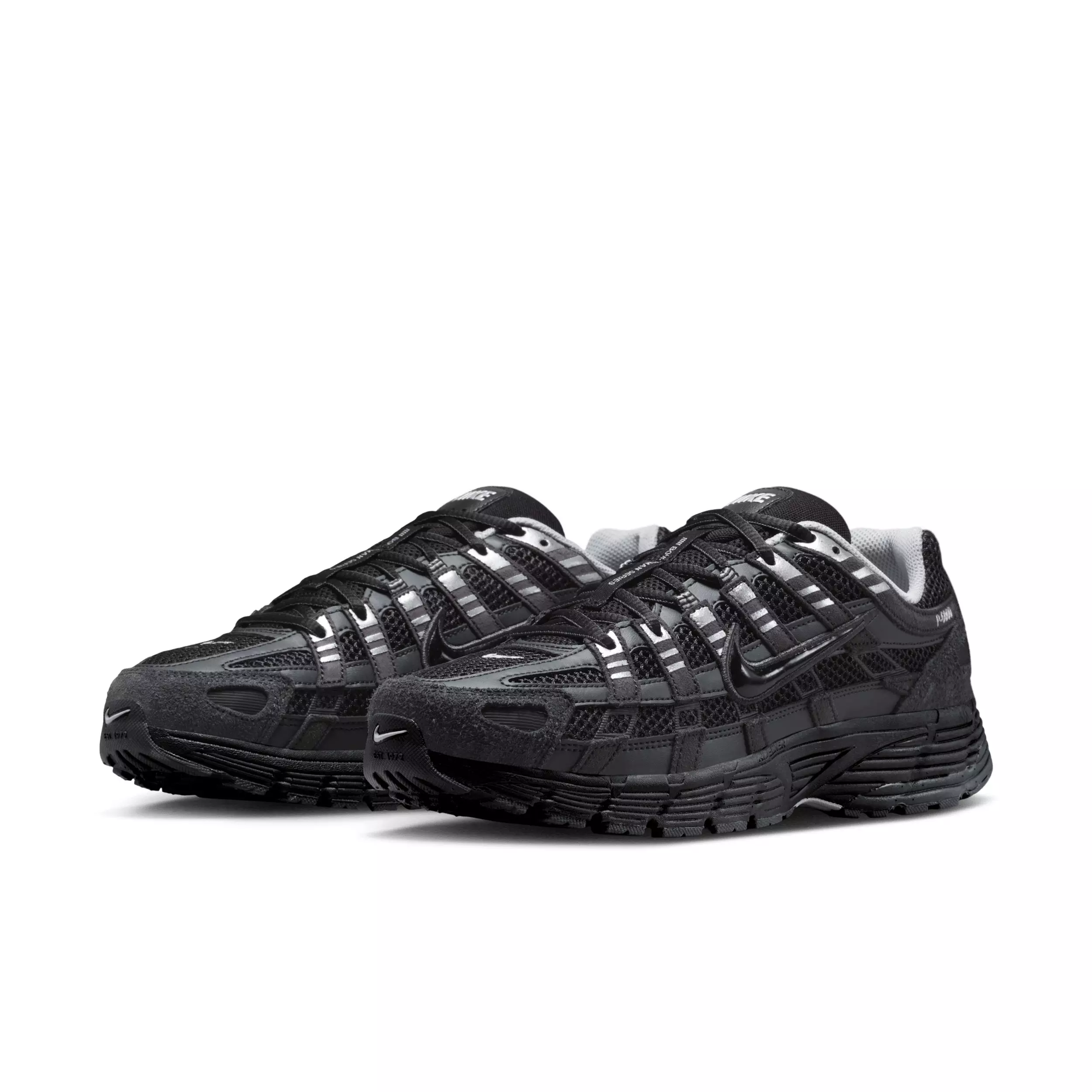 Nike P-6000 Suede "Anthracite/Chrome/Metallic Silver/Black" Men's Shoe - ANTHRACITE/CHROME/SILVER/BLACK