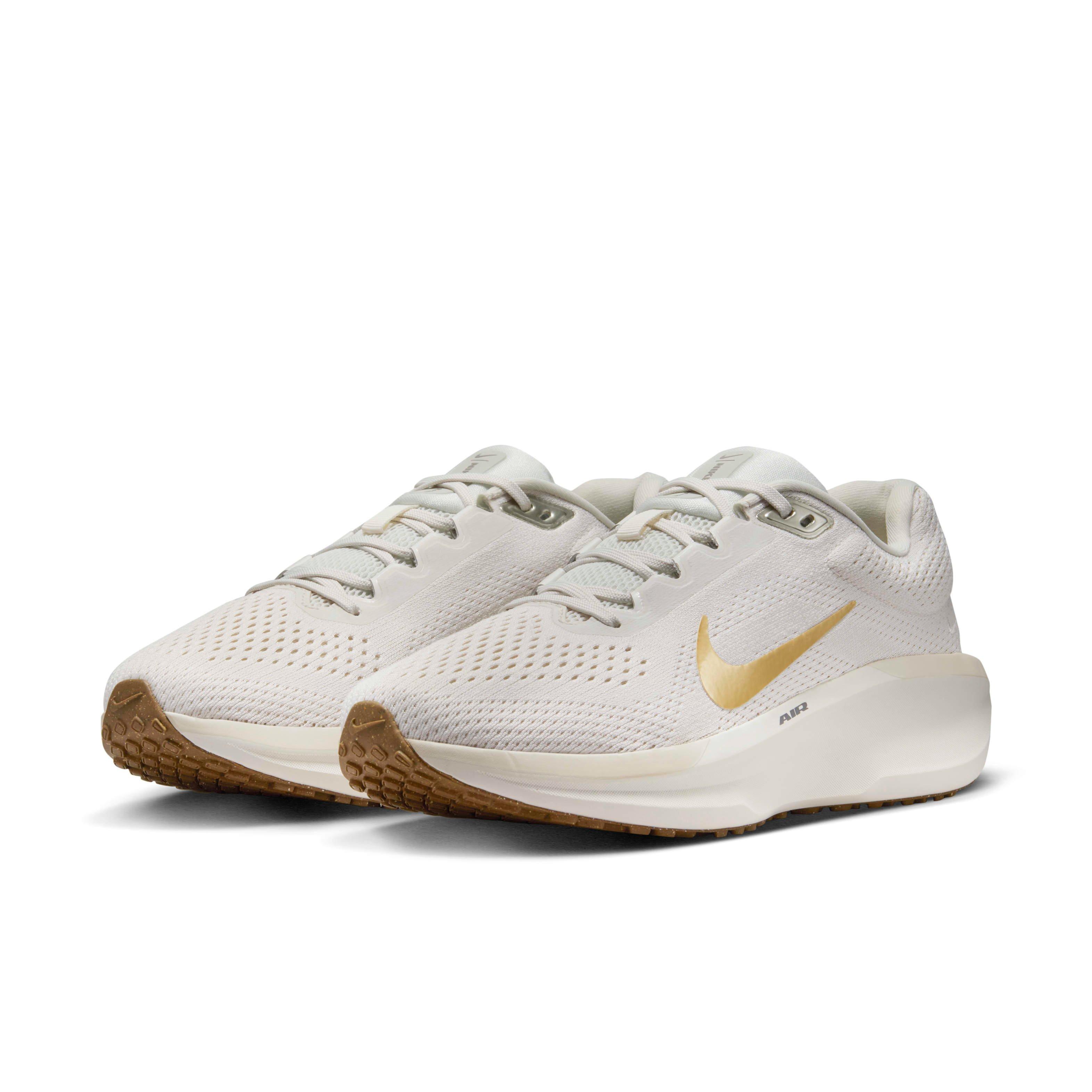 Nike Winflo 11 Phantom Light Orewood Brown Coconut Milk Metallic Gold Women s Running Shoe