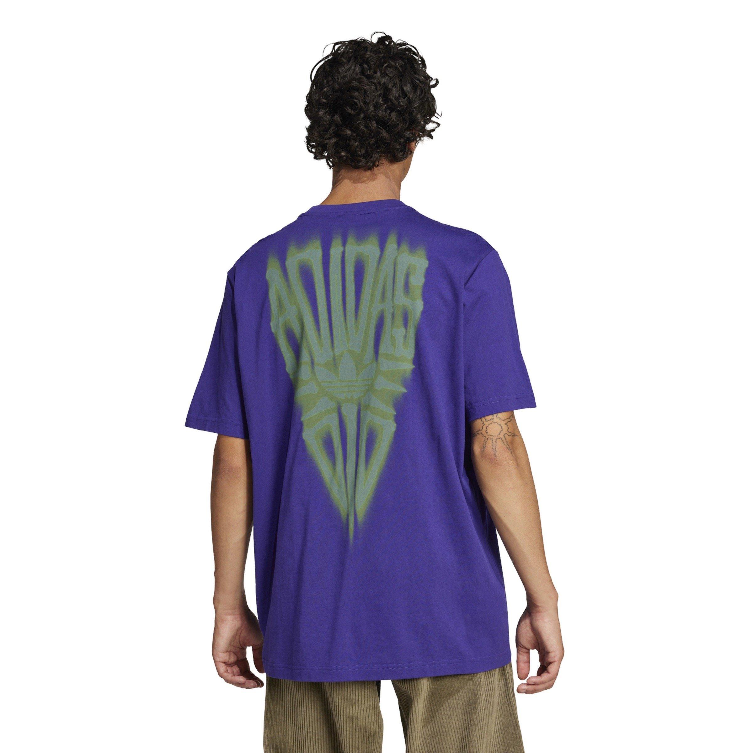 adidas Originals Men's Skeleton Back Tee -Purple - PURPLE Thumbnail View 2