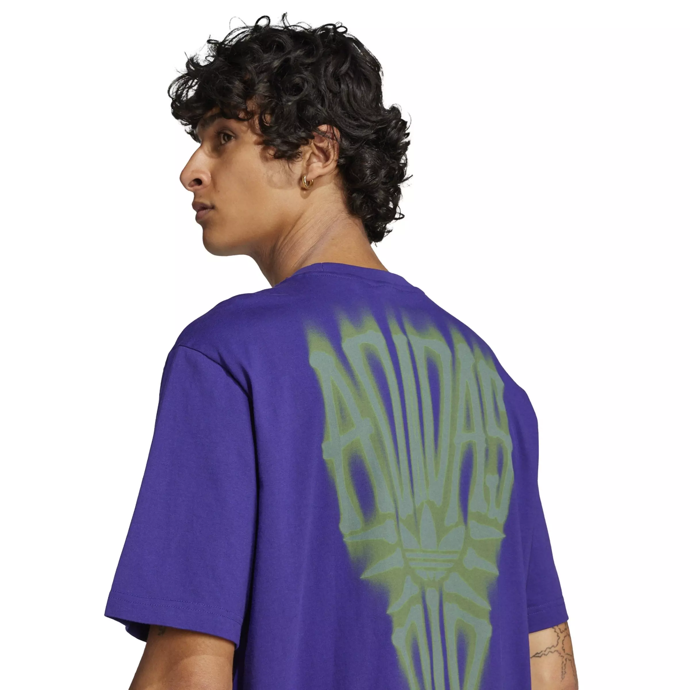 adidas Originals Men's Skeleton Back Tee -Purple - PURPLE