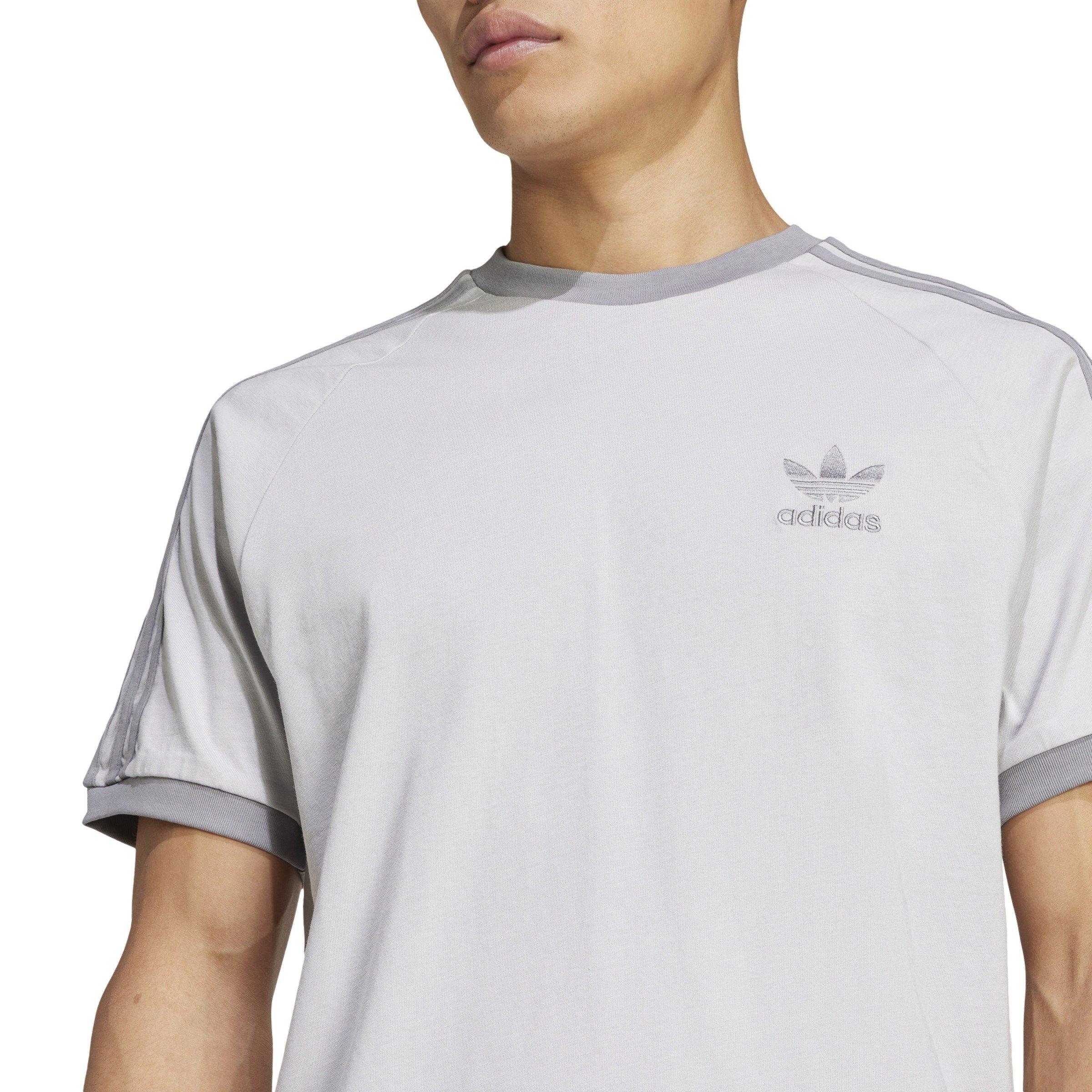 adidas Originals Men's ​Adicolor Classics 3-Stripes T-Shirt -Grey - GREY Thumbnail View 4