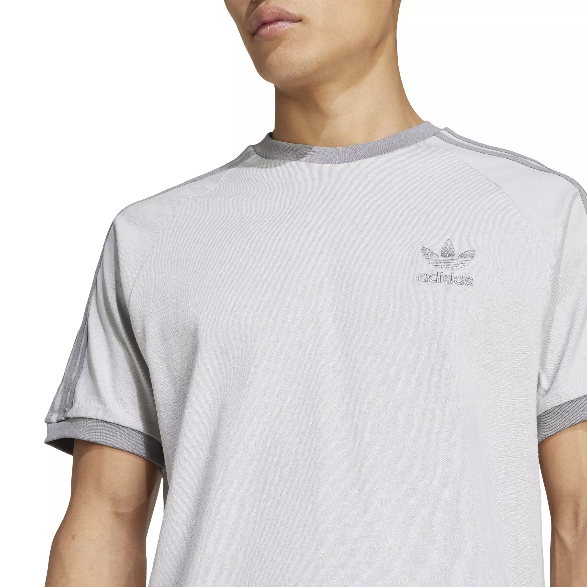 adidas Originals Men's ​Adicolor Classics 3-Stripes T-Shirt -Grey - GREY