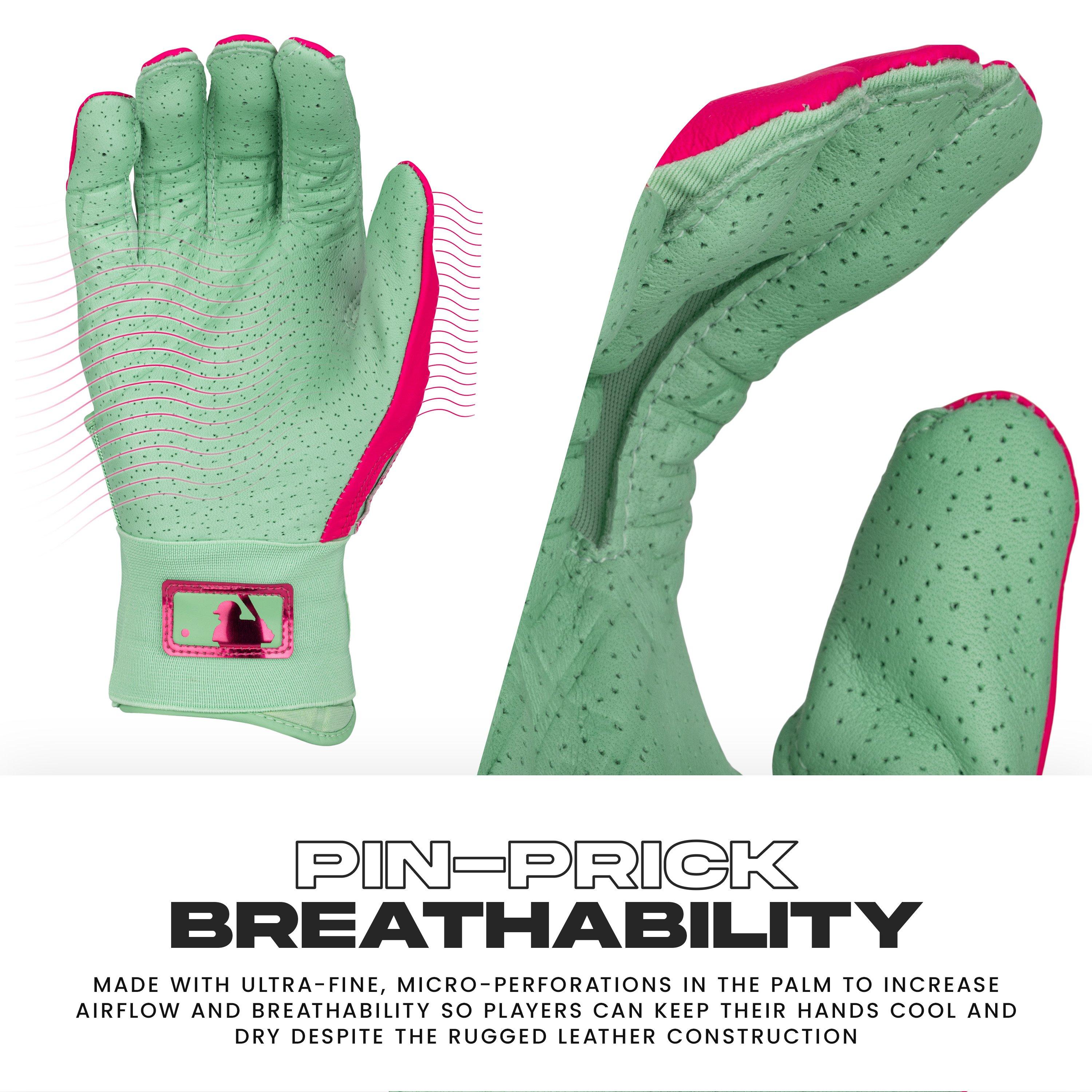 Franklin Sports Adults' MLB Powerstrap Batting Gloves - Aurora - AURORA