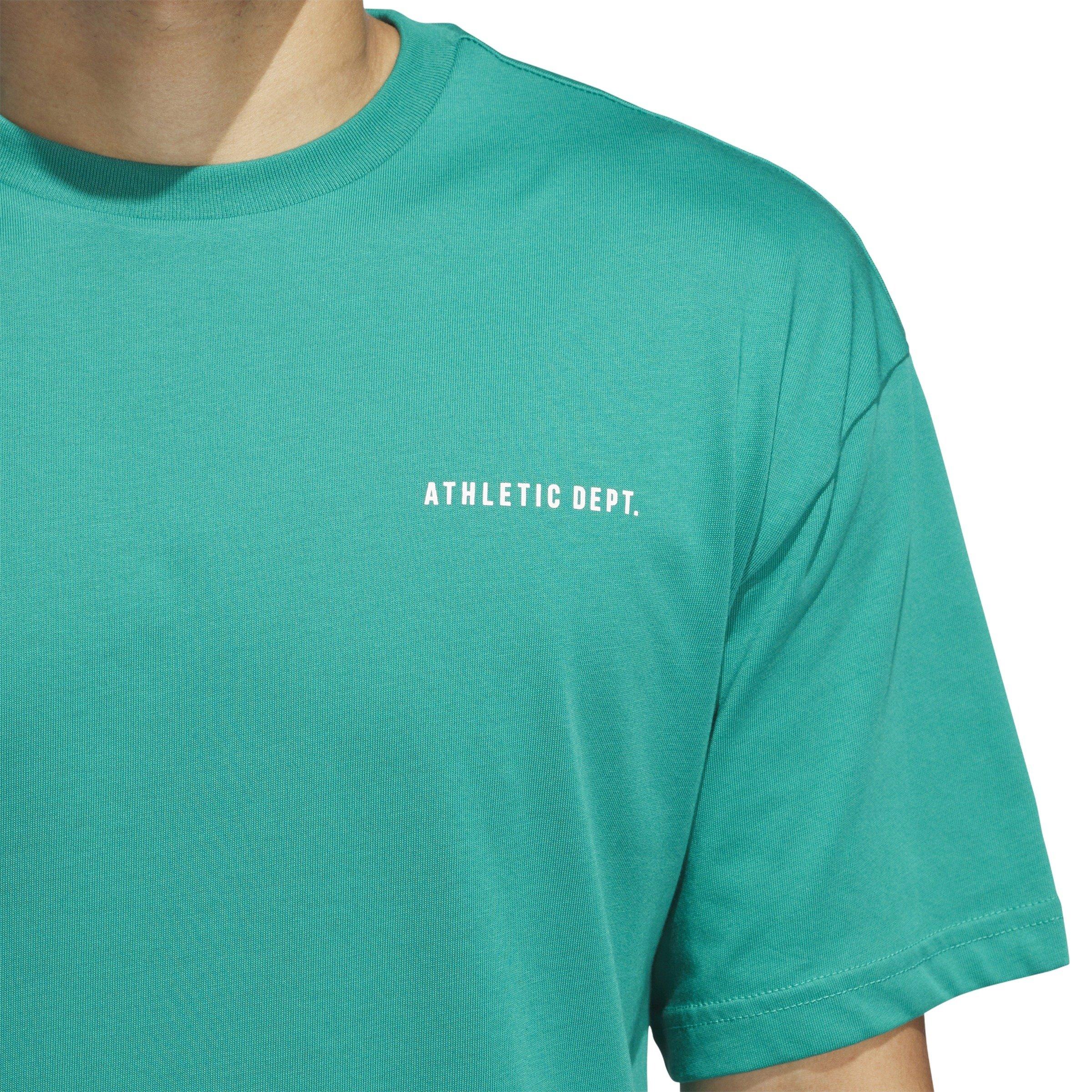 adidas Men's Select Graphic Basketball T-Shirt -Green/White - GREEN/WHITE Thumbnail View 3