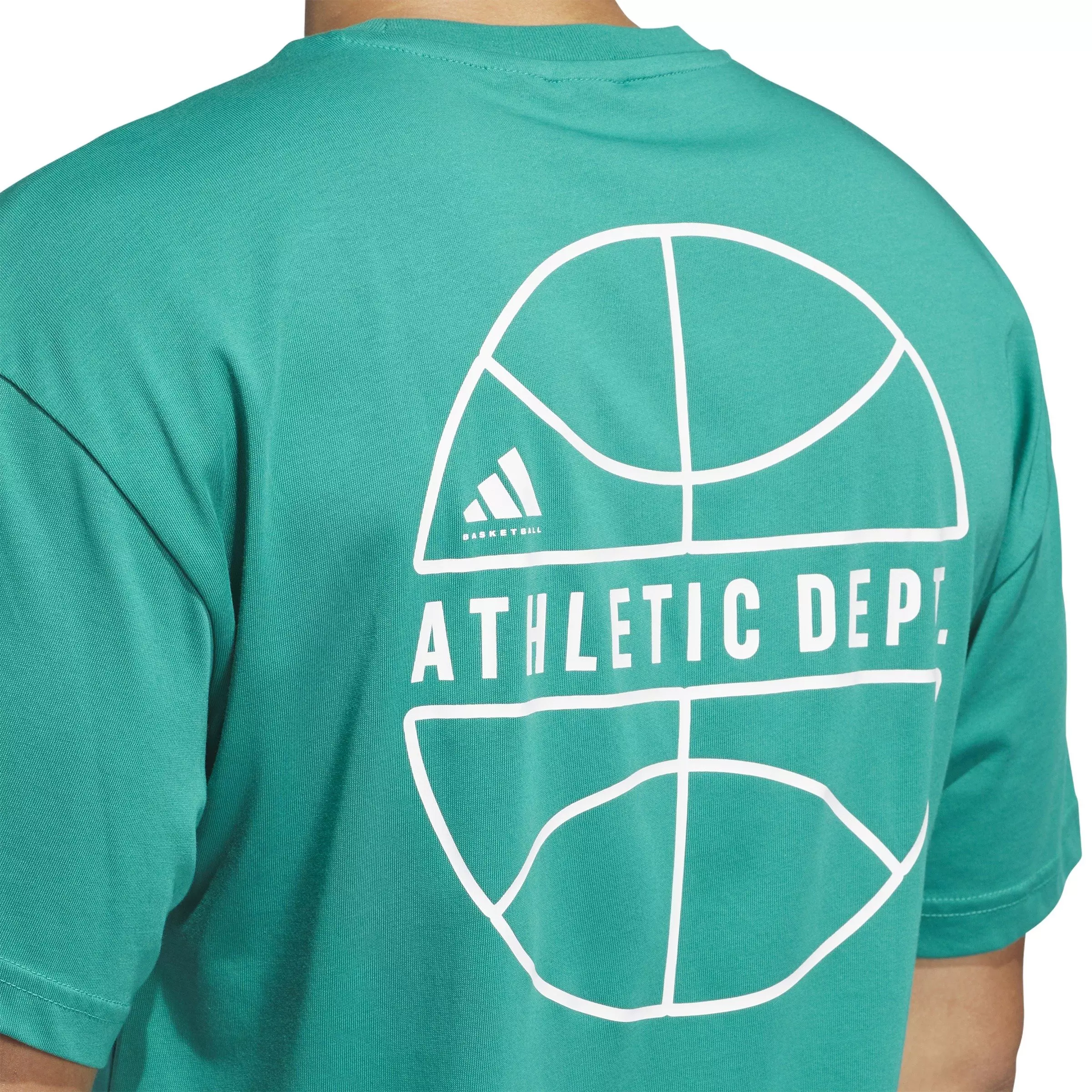 adidas Men's Select Graphic Basketball T-Shirt -Green/White - GREEN/WHITE