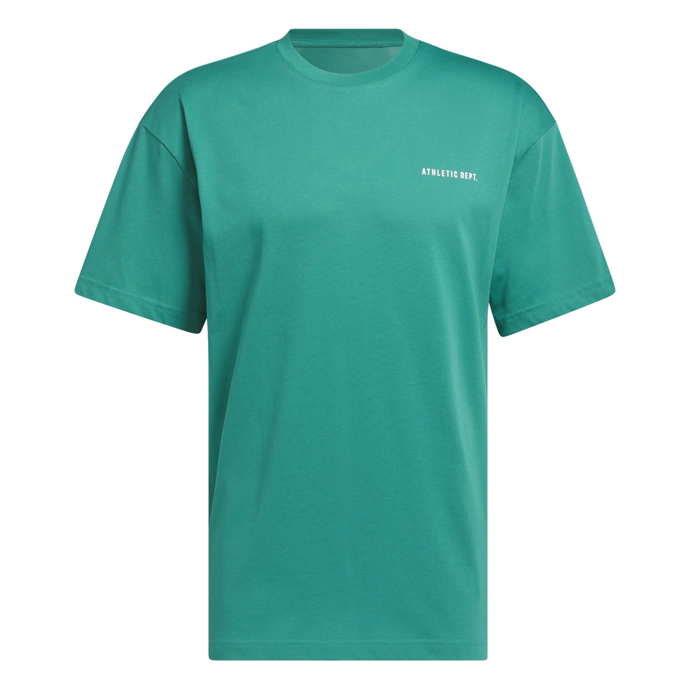 adidas Men's Select Graphic Basketball T-Shirt -Green/White - GREEN/WHITE Thumbnail View 6