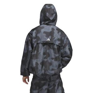 adidas​ Men's Anthony Edwards Camp AOP​ Hooded Anorak -Grey