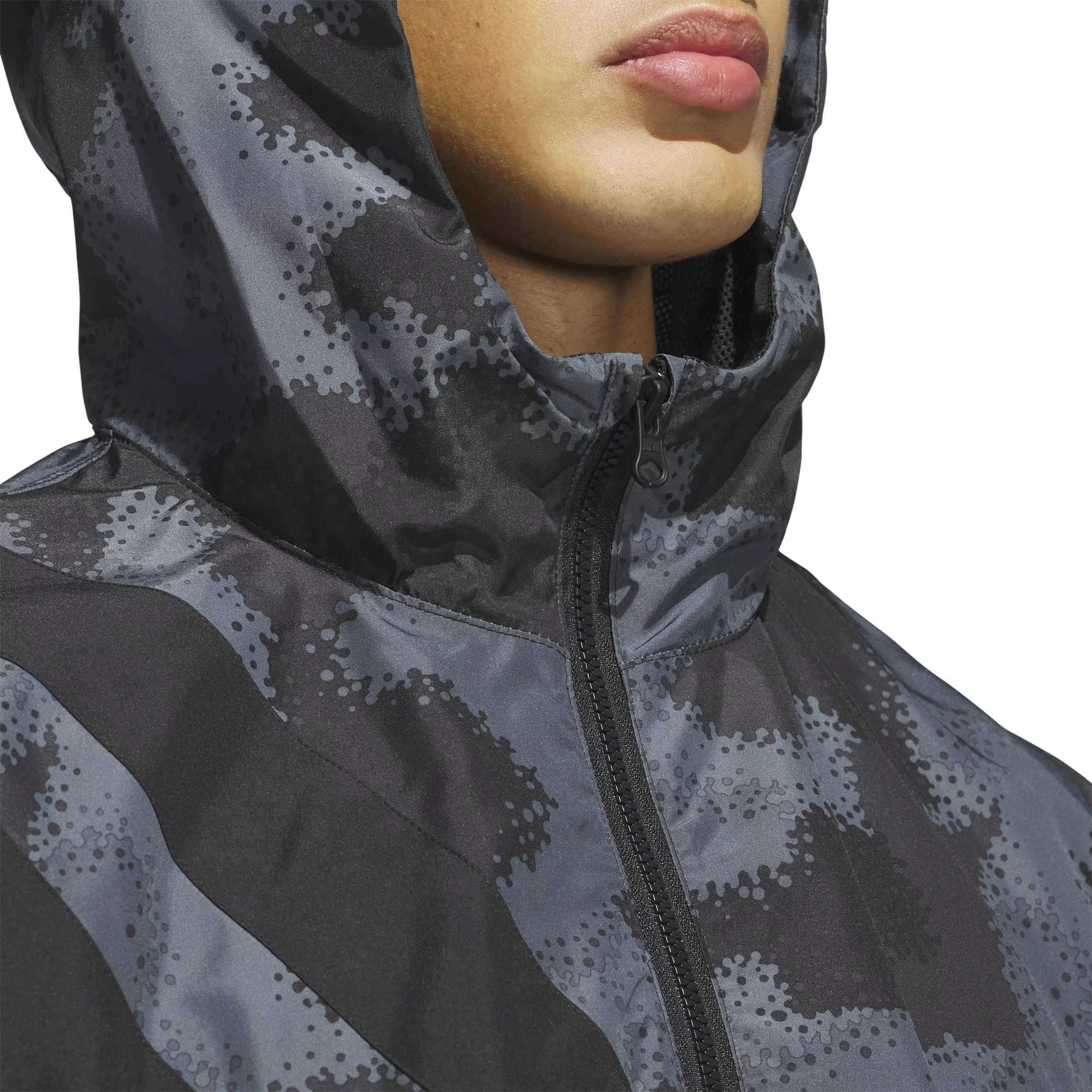 adidas​ Men's Anthony Edwards Camp AOP​ Hooded Anorak - Grey - GREY