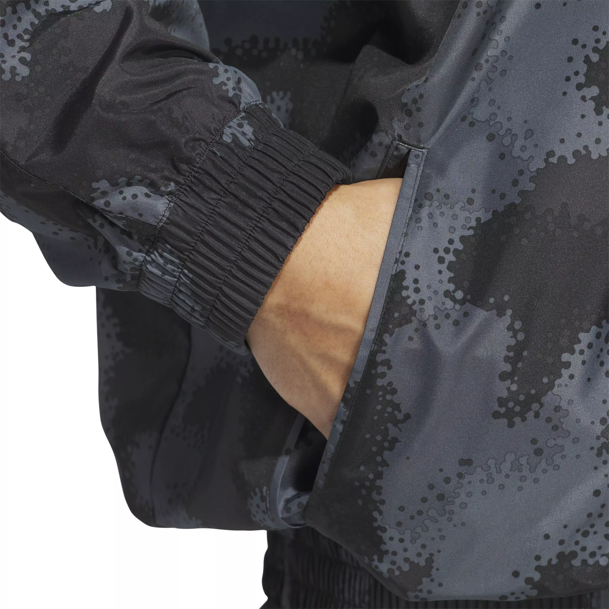 adidas​ Men's Anthony Edwards Camp AOP​ Hooded Anorak - Grey - GREY