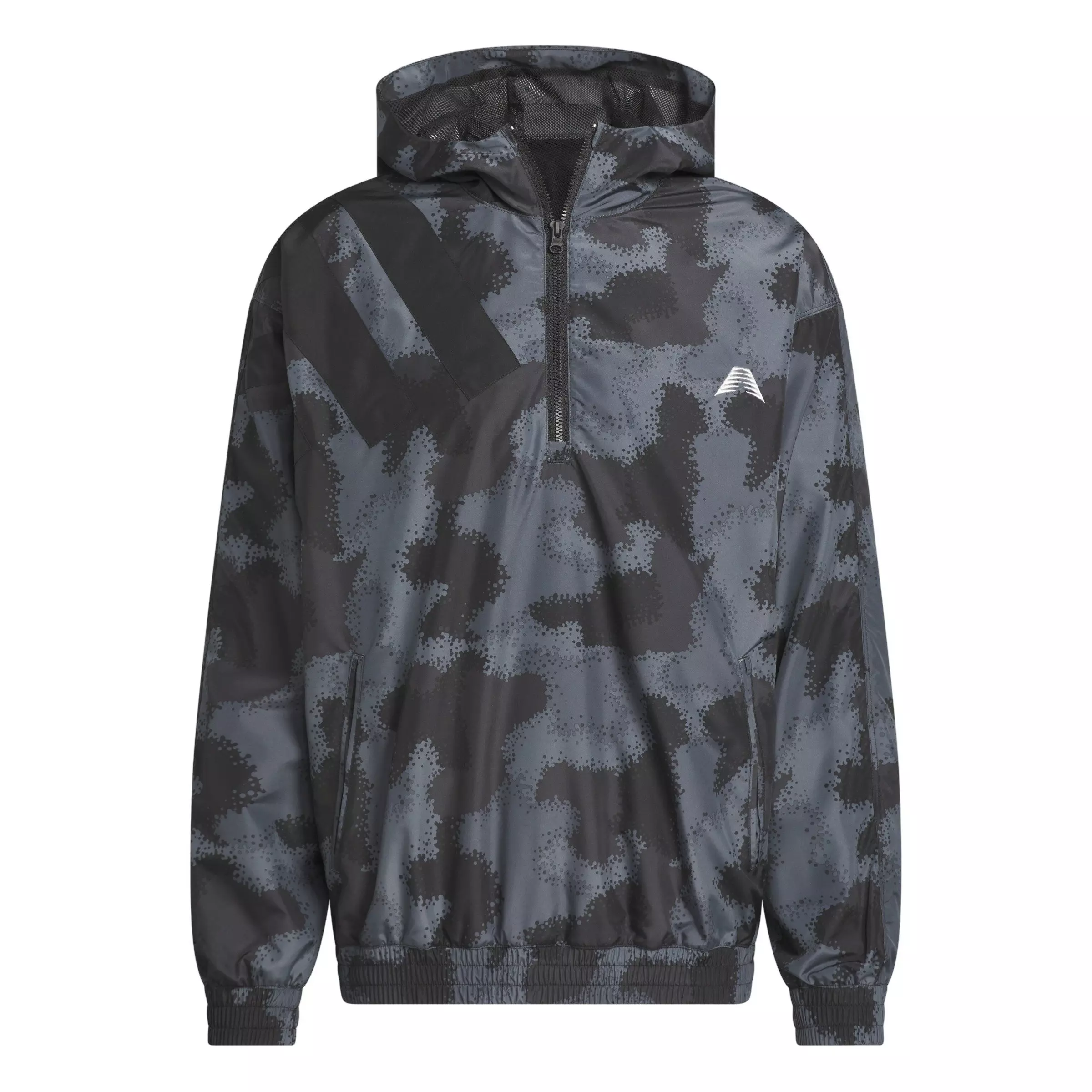 adidas​ Men's Anthony Edwards Camp AOP​ Hooded Anorak -Grey - GREY