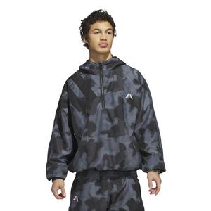 adidas​ Men's Anthony Edwards Camp AOP​ Hooded Anorak -Grey