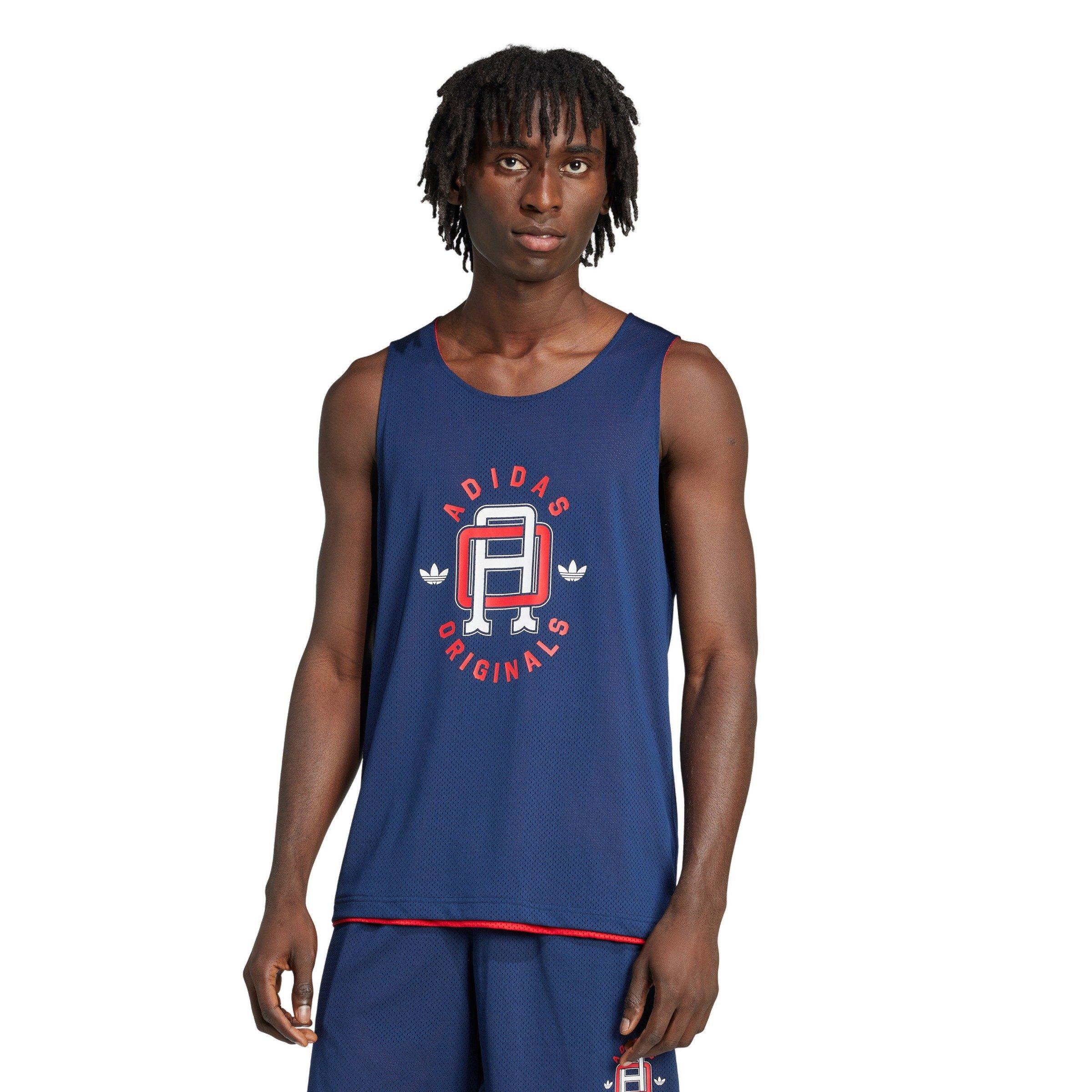 adidas Originals Men's Varsity Mesh Tank -Indigo - INDIGO Thumbnail View 1