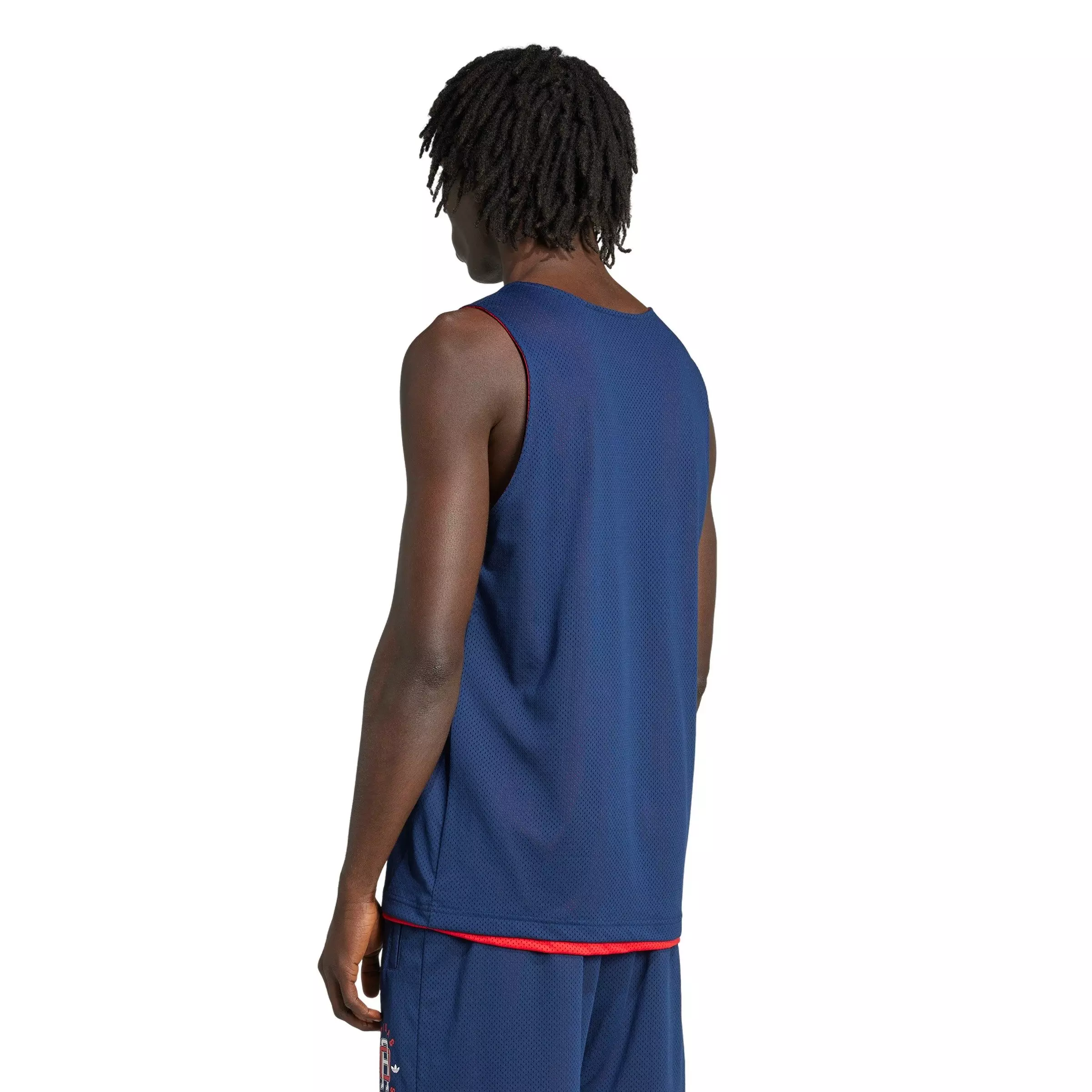 adidas Originals Men's Varsity Mesh Tank -Indigo - INDIGO