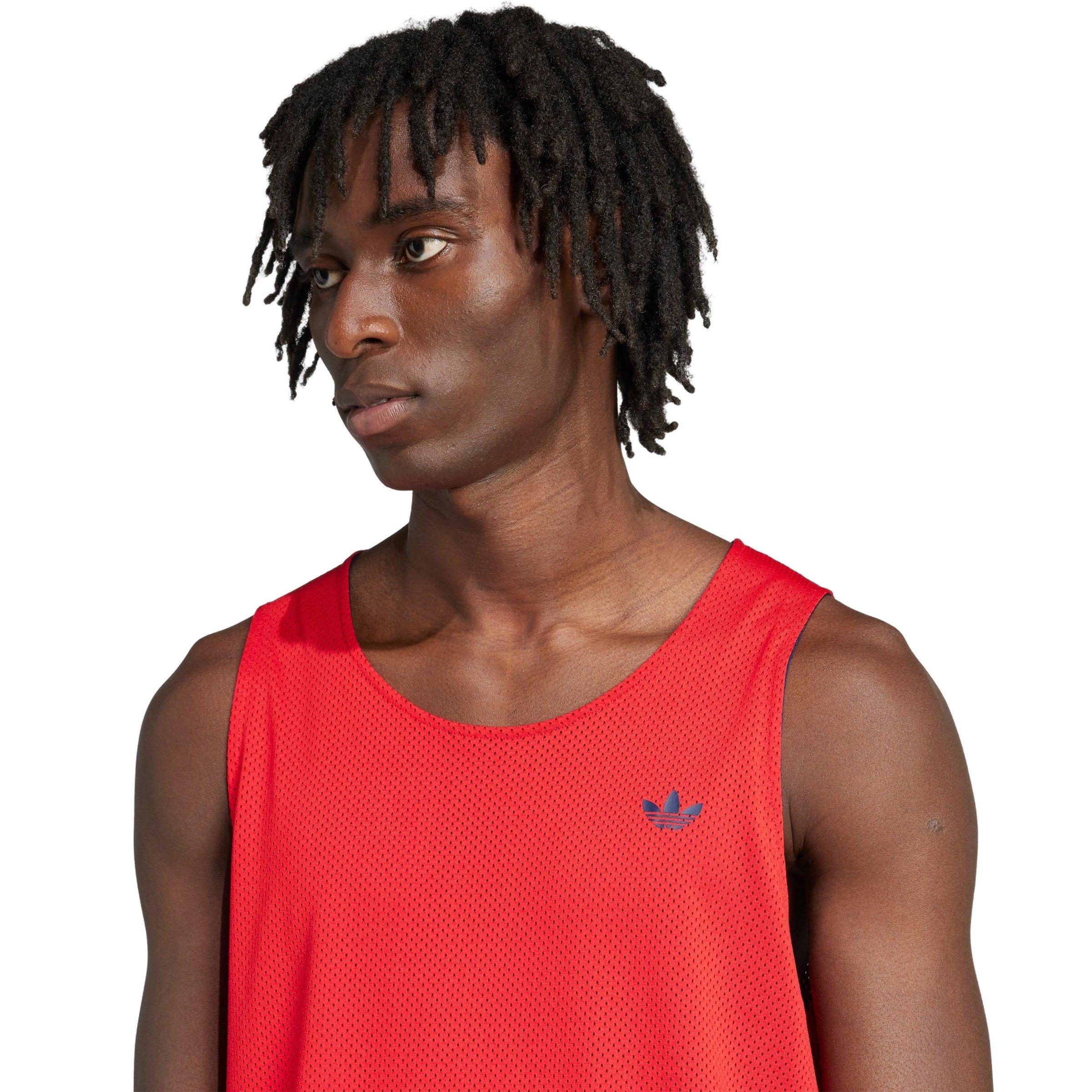 adidas Originals Men's Varsity Mesh Tank -Indigo - INDIGO Thumbnail View 4