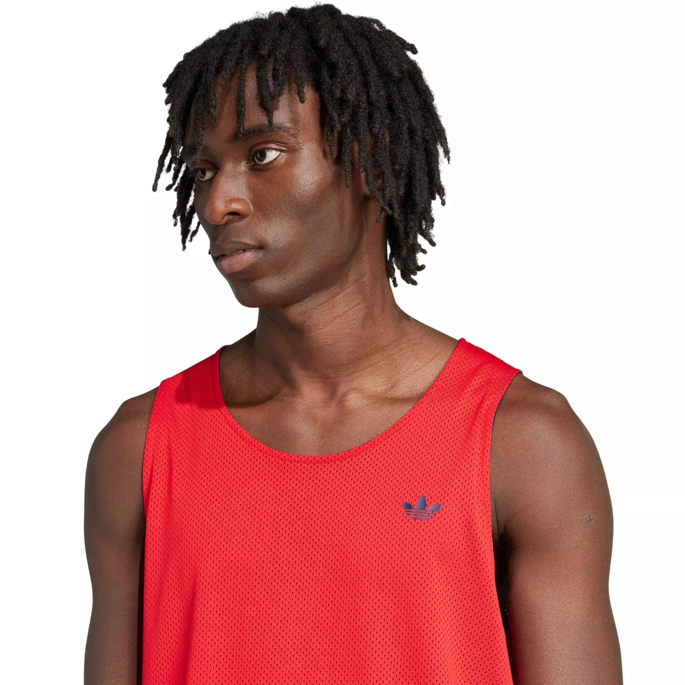 adidas Originals Men's Varsity Mesh Tank -Indigo - INDIGO
