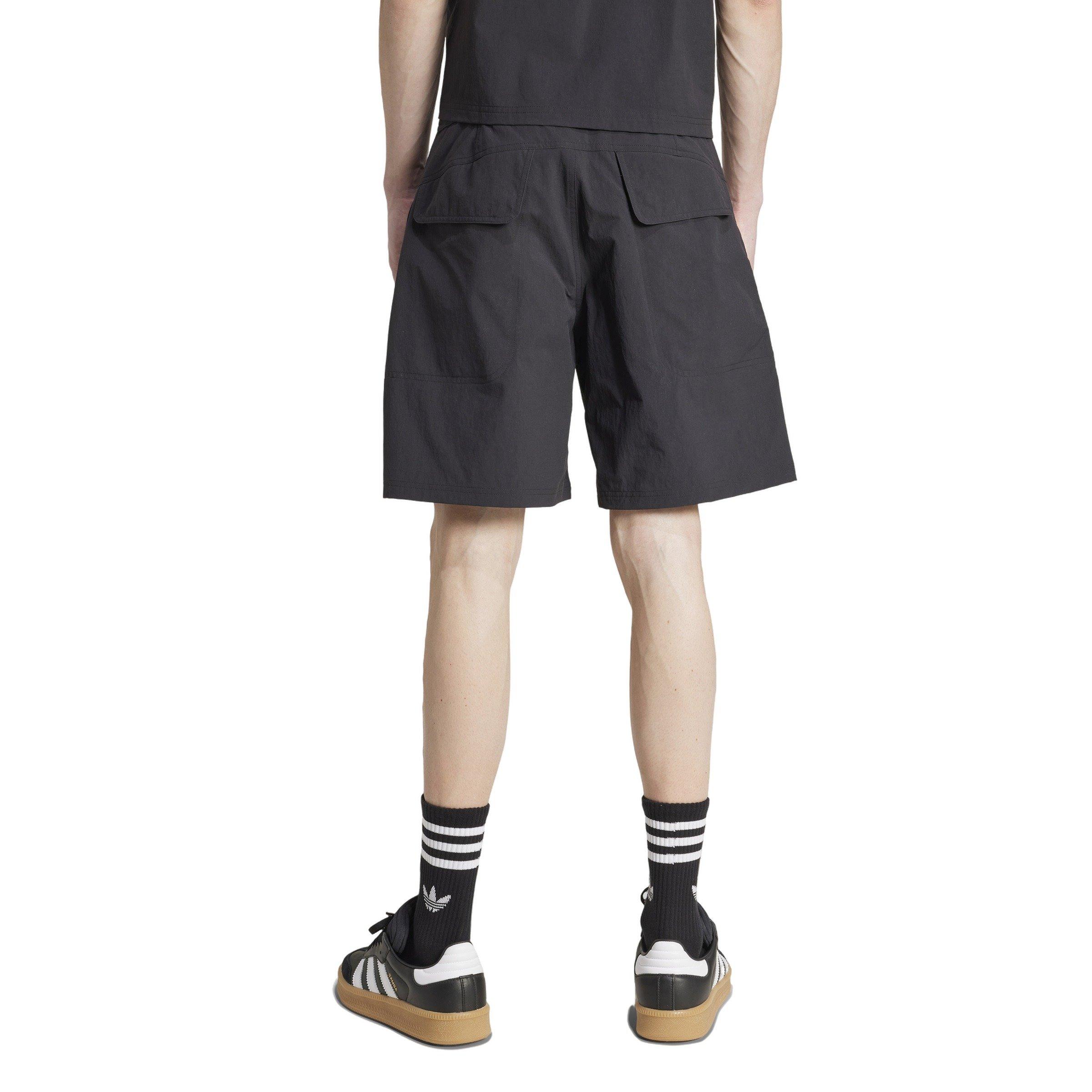 adidas Originals Men's Premium Essentials Utility Cargo Shorts - Black - BLACK Thumbnail View 2