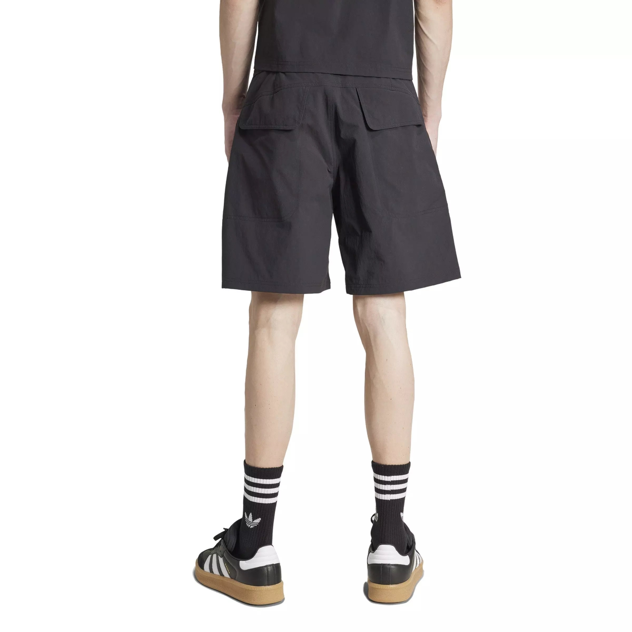 adidas Originals Men's Premium Essentials Utility Cargo Shorts - Black - BLACK