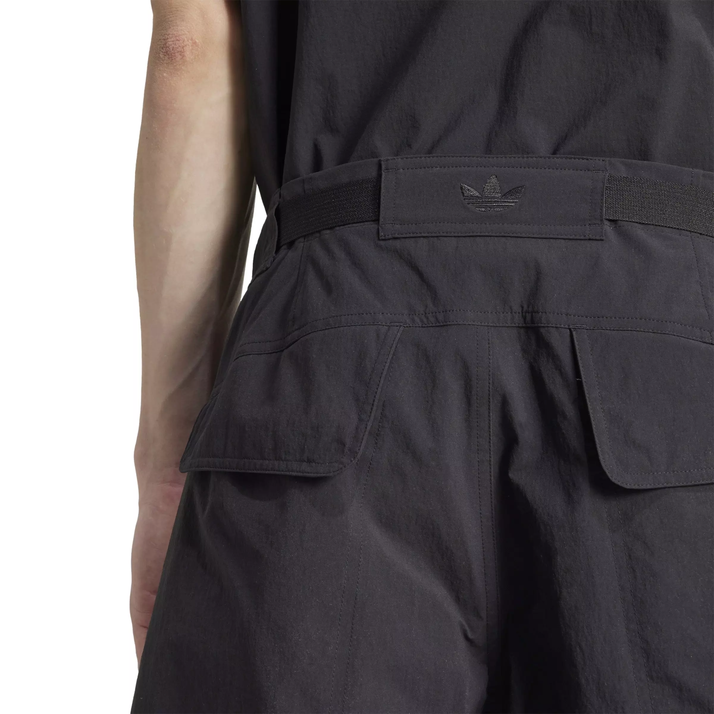 adidas Originals Men's Premium Essentials Utility Cargo Shorts - Black - BLACK