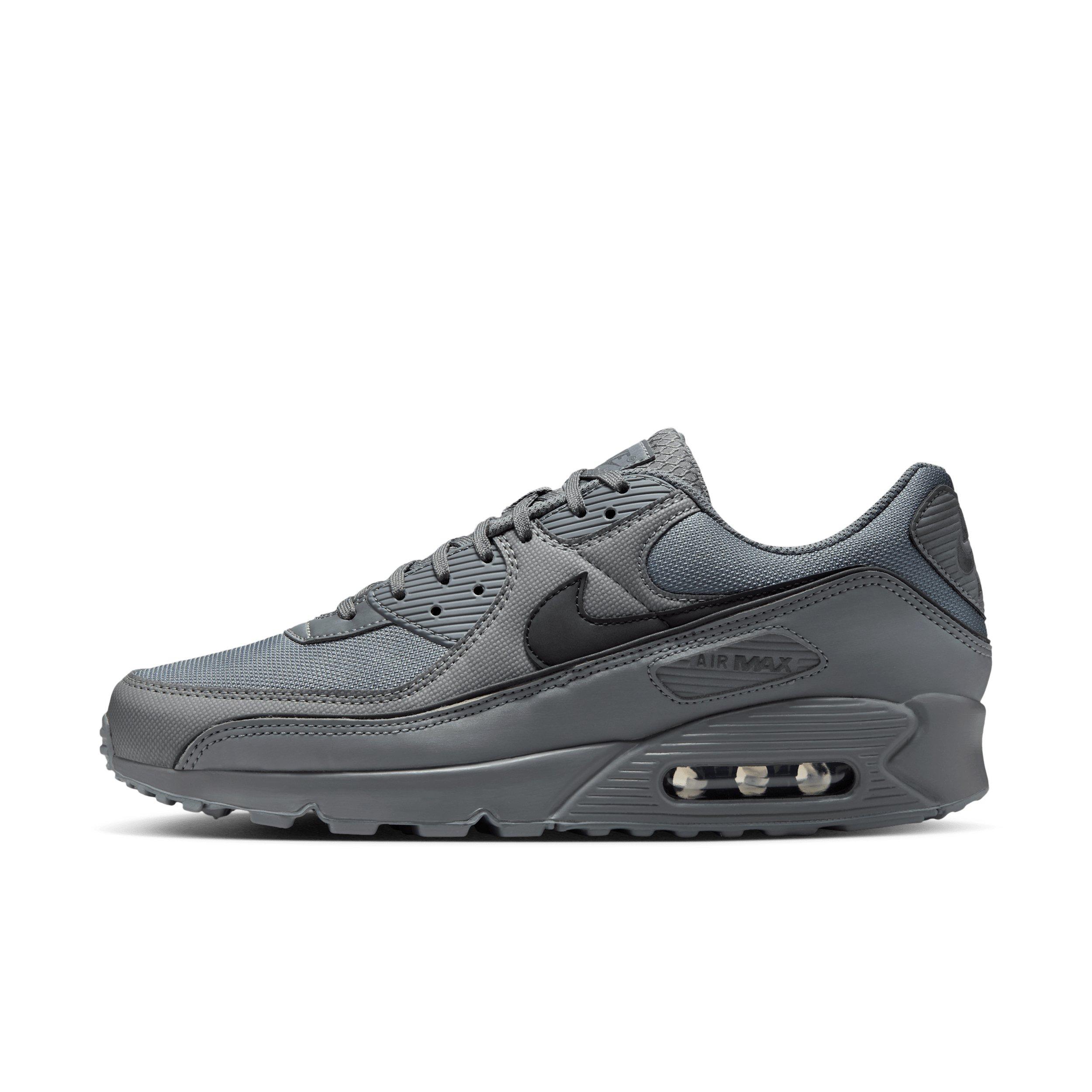 Nike Air Max 90 Premium "Smoke Grey/Smoke Grey/Black" Men's Shoe - GREY/GREY/BLACK Thumbnail View 2