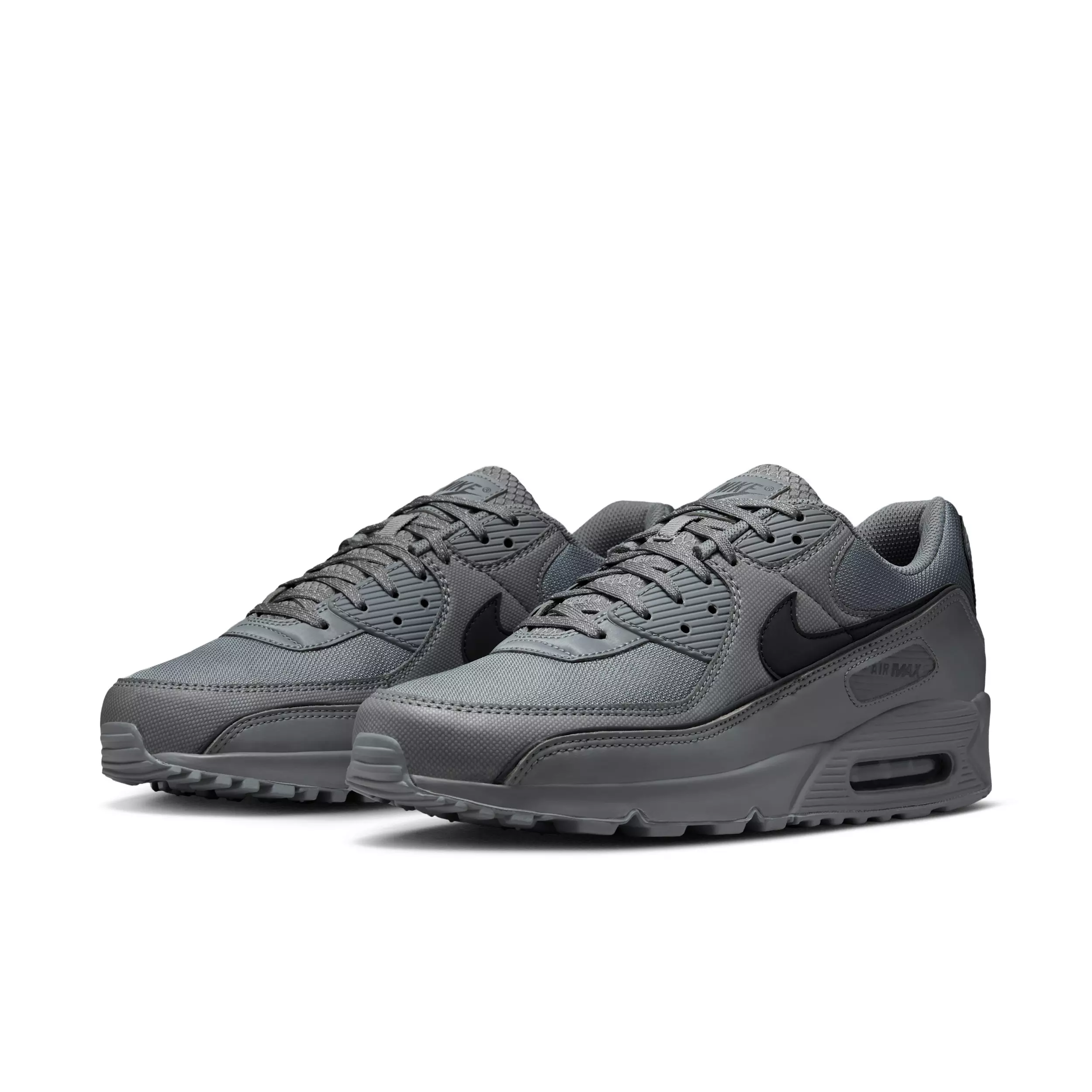 Nike Air Max 90 Premium "Smoke Grey/Smoke Grey/Black" Men's Shoe - GREY/GREY/BLACK