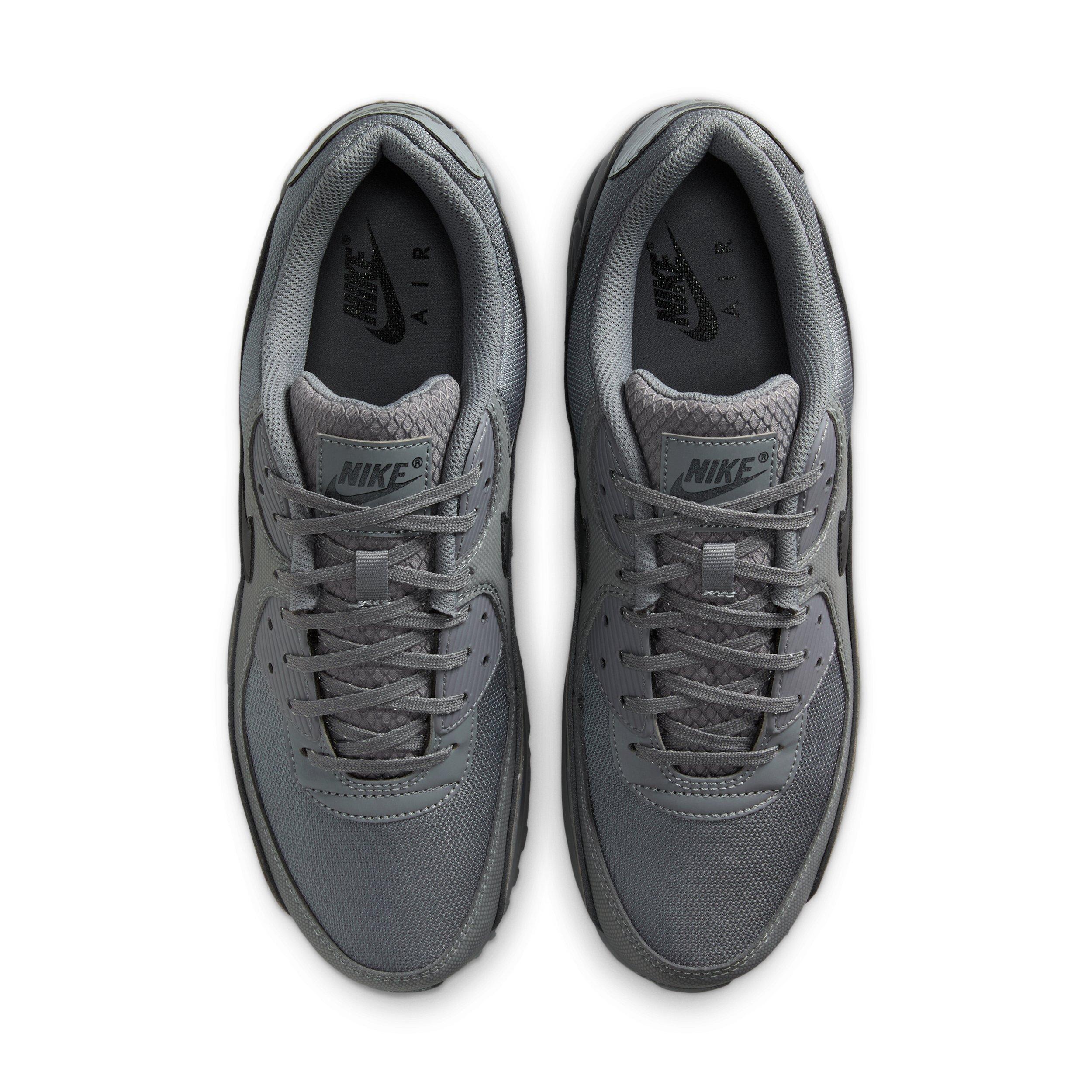 Nike Air Max 90 Premium "Smoke Grey/Smoke Grey/Black" Men's Shoe - GREY/GREY/BLACK Thumbnail View 4