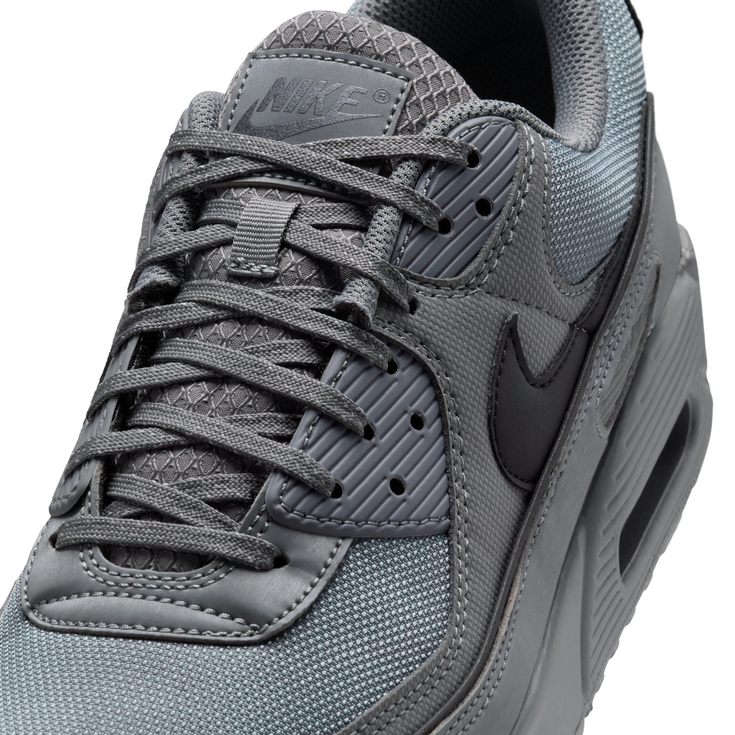 Nike Air Max 90 Premium "Smoke Grey/Smoke Grey/Black" Men's Shoe - GREY/GREY/BLACK Thumbnail View 7