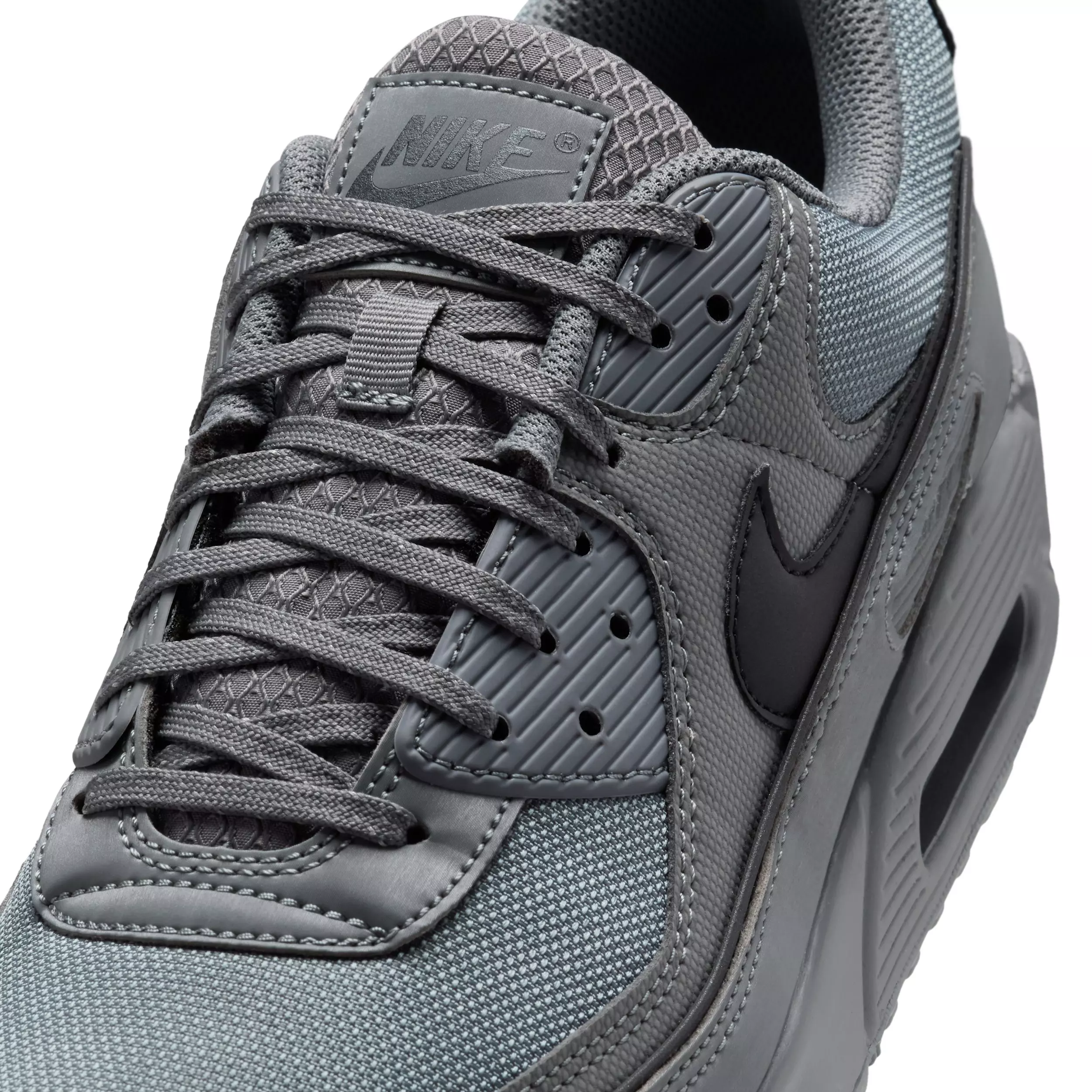 Nike Air Max 90 Premium "Smoke Grey/Smoke Grey/Black" Men's Shoe - GREY/GREY/BLACK