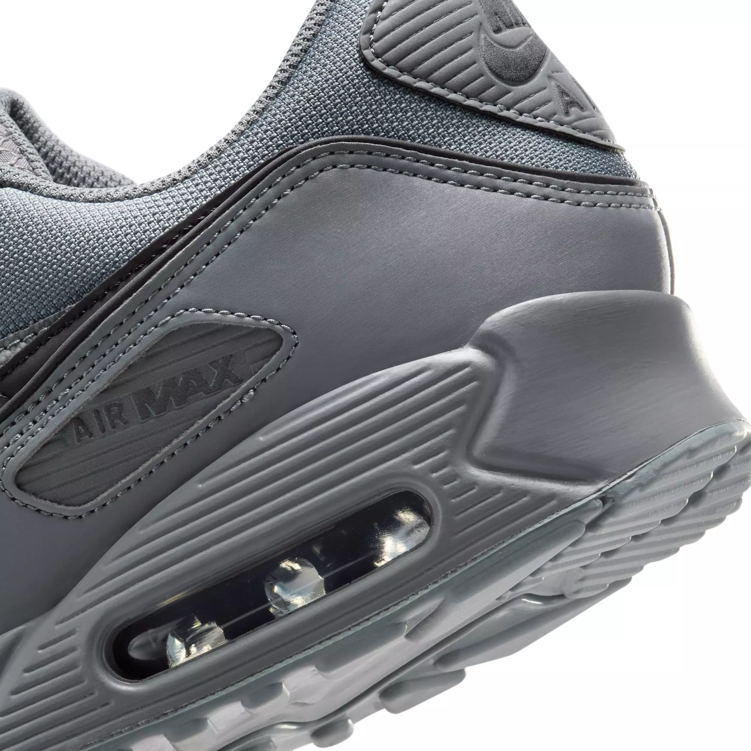 Nike Air Max 90 Premium "Smoke Grey/Smoke Grey/Black" Men's Shoe - GREY/GREY/BLACK