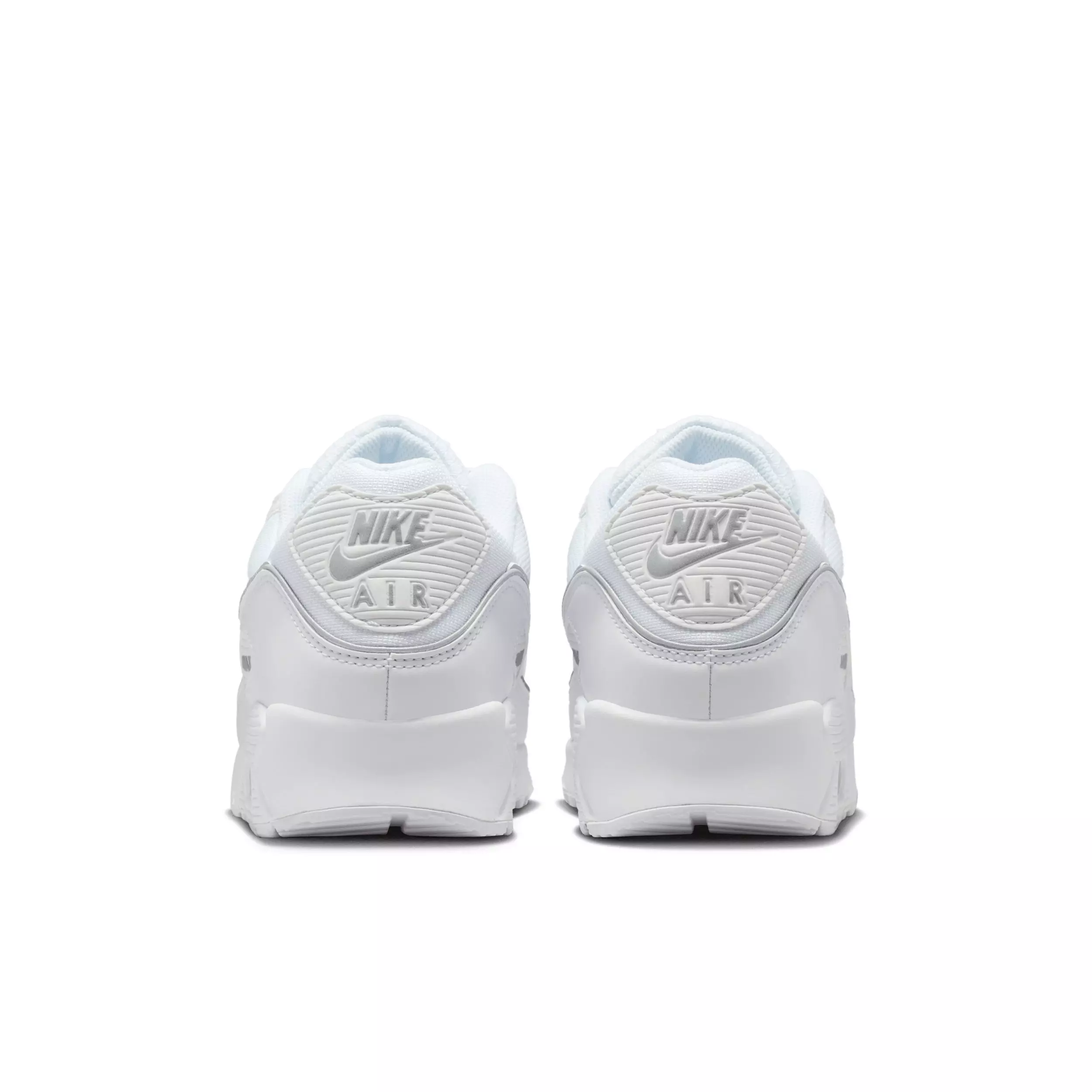 Nike Air Max 90 Premium "White/White/Metallic Silver" Men's Shoe - WHITE/WHITE/SILVER