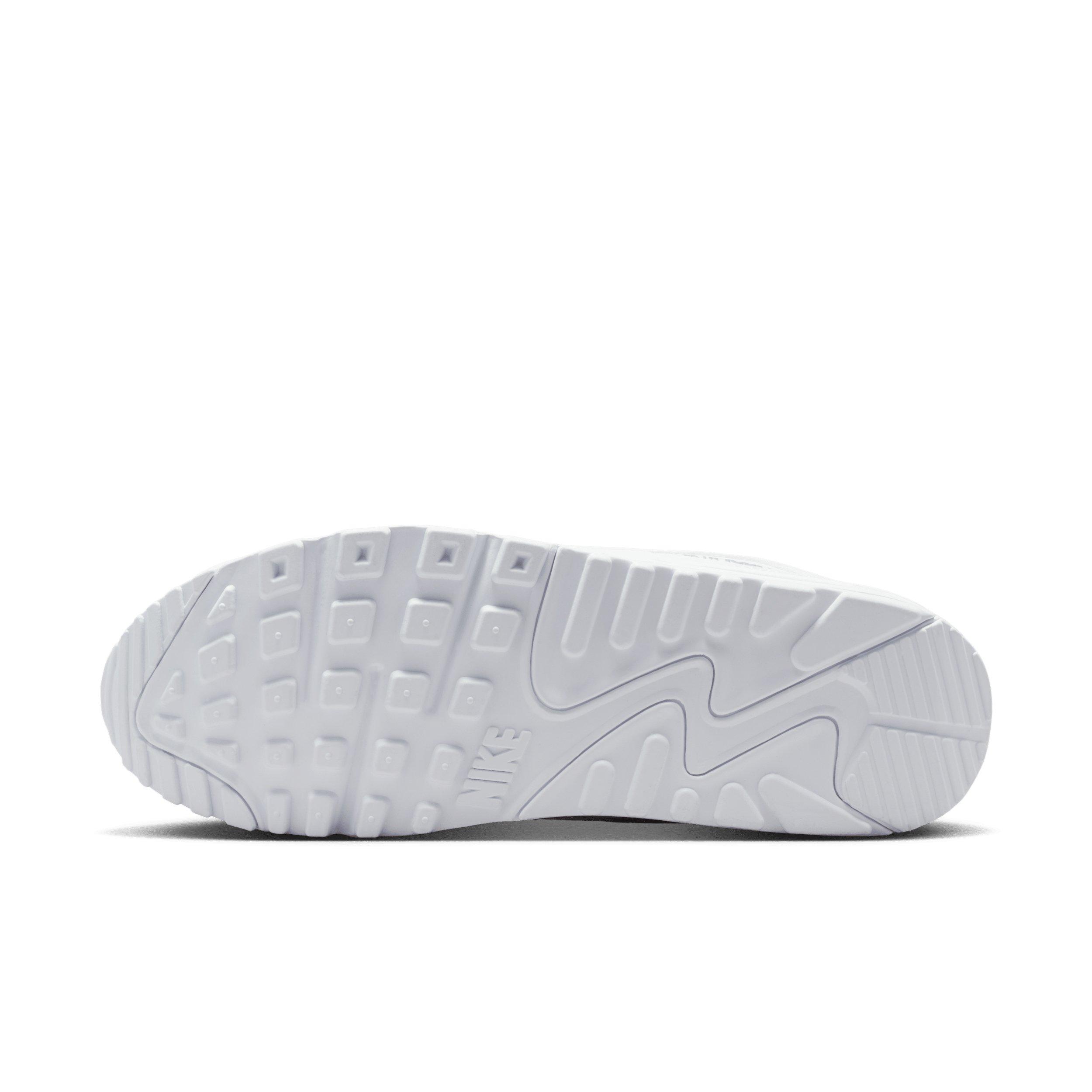 Nike Air Max 90 Premium "White/White/Metallic Silver" Men's Shoe - WHITE/WHITE/SILVER Thumbnail View 6