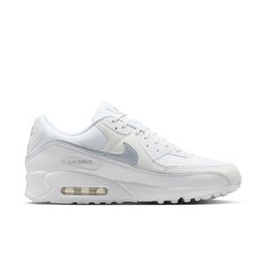 Nike Air Max 90 Premium "White/White/Metallic Silver" Men's Shoe