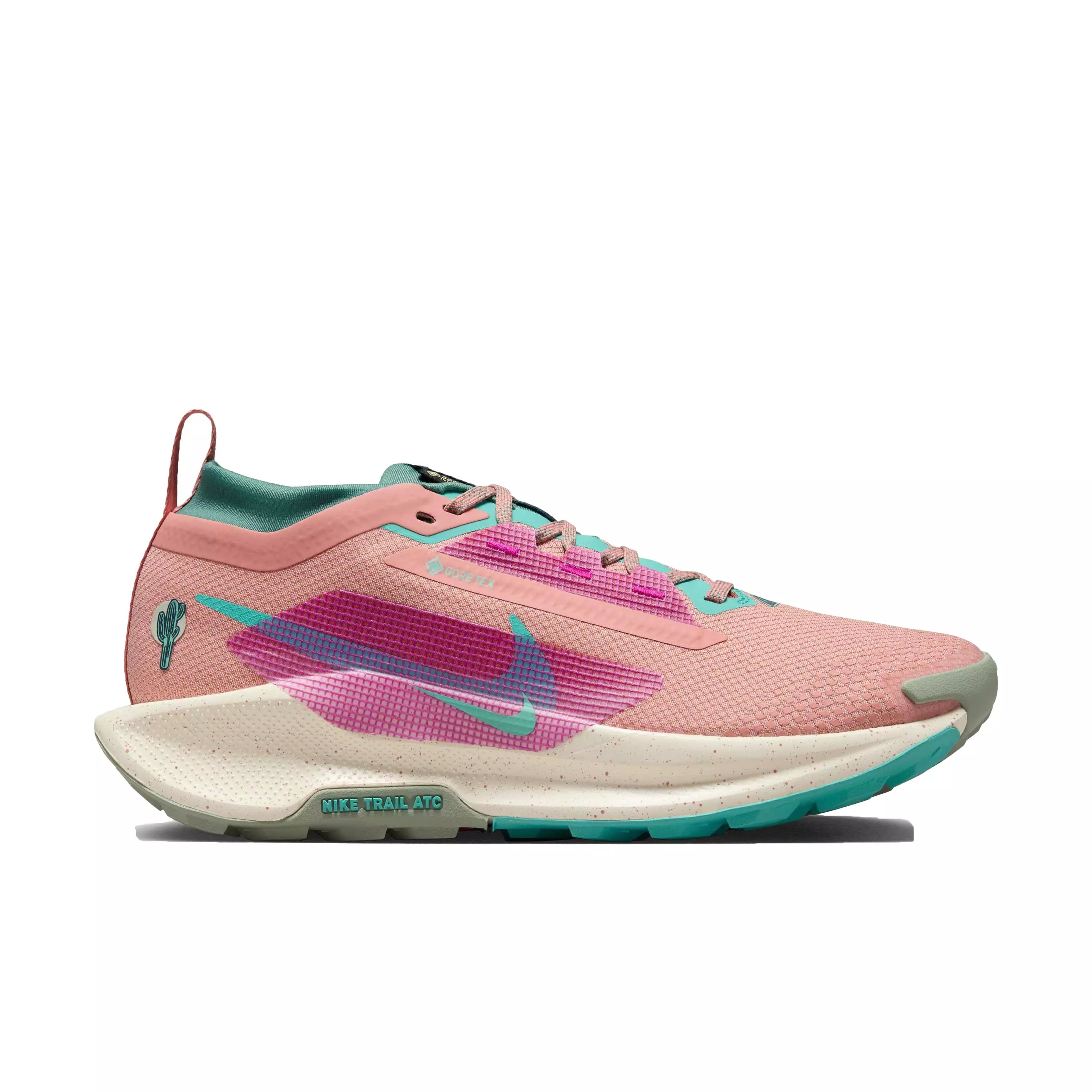 Nike Pegasus Trail 5 GORE-TEX Waterproof "Red Stardust/Green Forest/Bicoastal" Women's Trail Running Shoe - RED STARDUST/GREEN