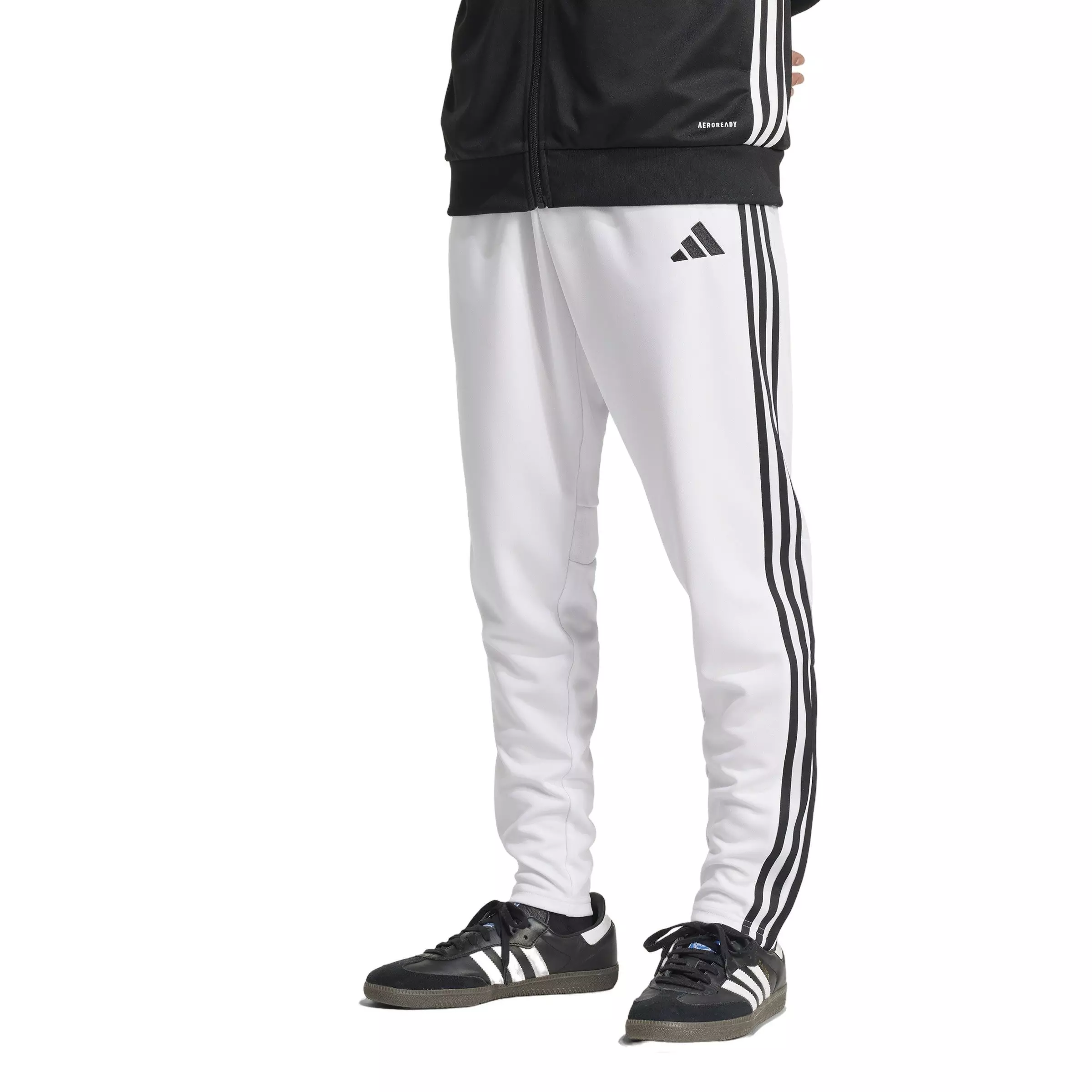 adidas Men's Tiro 25 Essentials Training Tracksuit Bottoms - White/Black - WHITE/BLACK