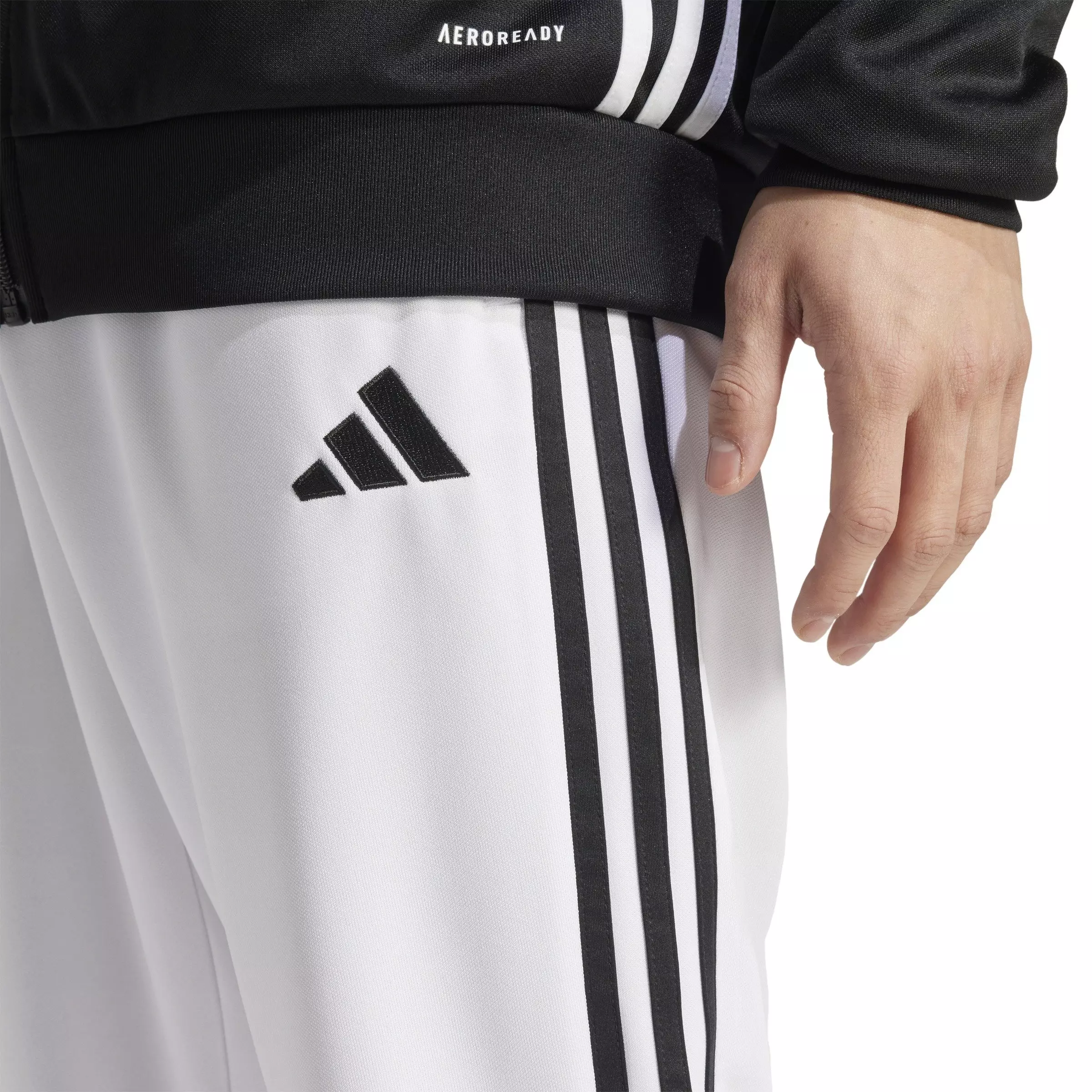 adidas Men's Tiro 25 Essentials Training Tracksuit Bottoms - White/Black - WHITE/BLACK